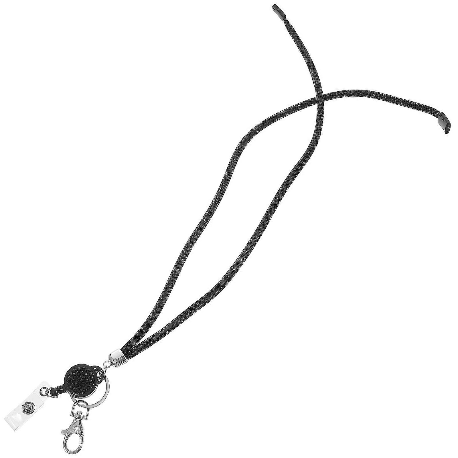 Sturdy Lanyards For Id Badges Multi-Function Hanging Rope For Men Travel Use Black 49X3X2CM 1Set