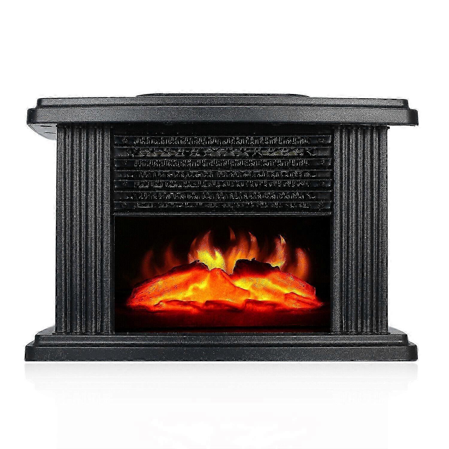 1000W elektrisk pejs varmelegeme komfur med 3D realistisk flammeeffekt hjem mini