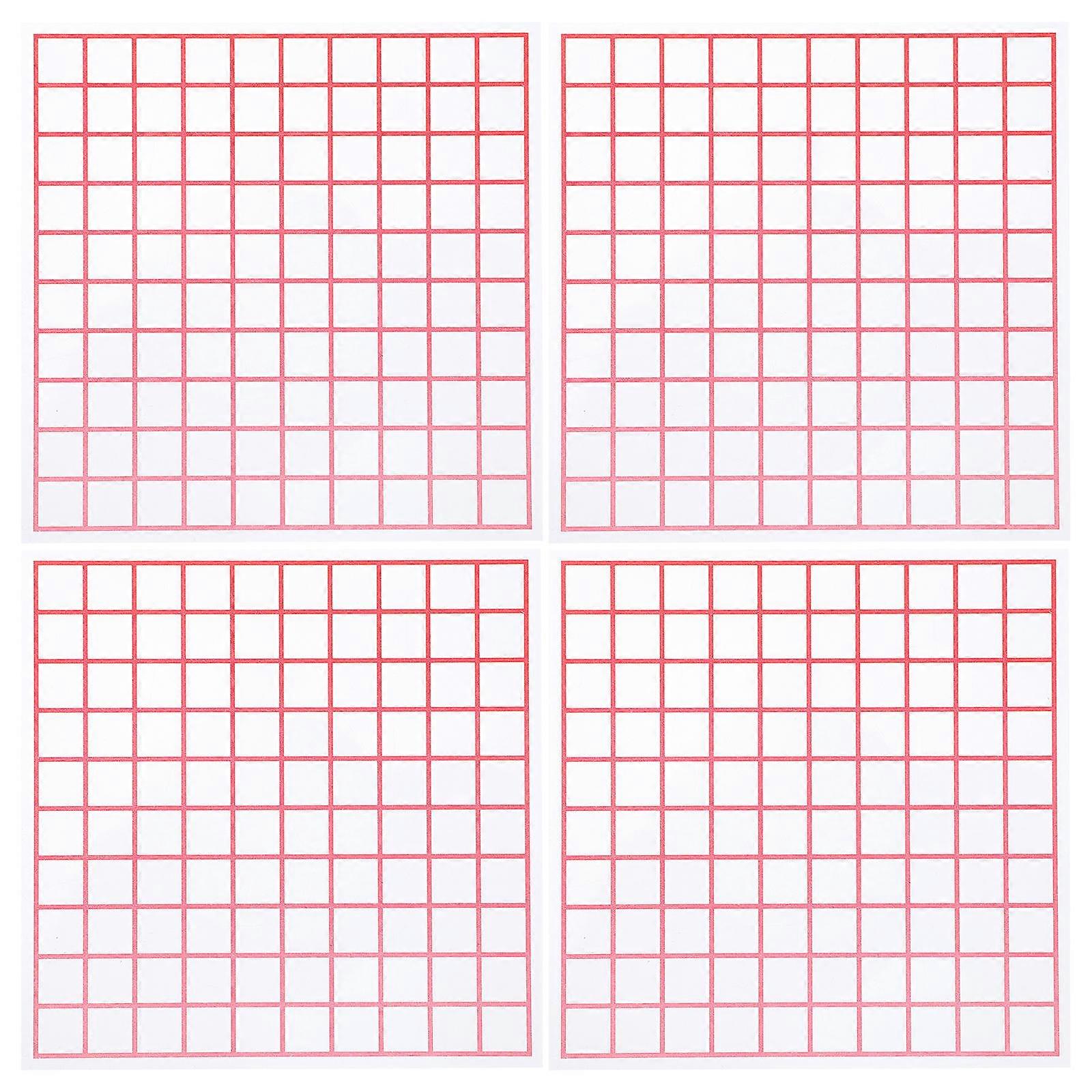 Math Grid Tranparent Square Grid Plates Area Measuring Sheets Educational Tool 11.00X11.00X0.20CM 10Pcs