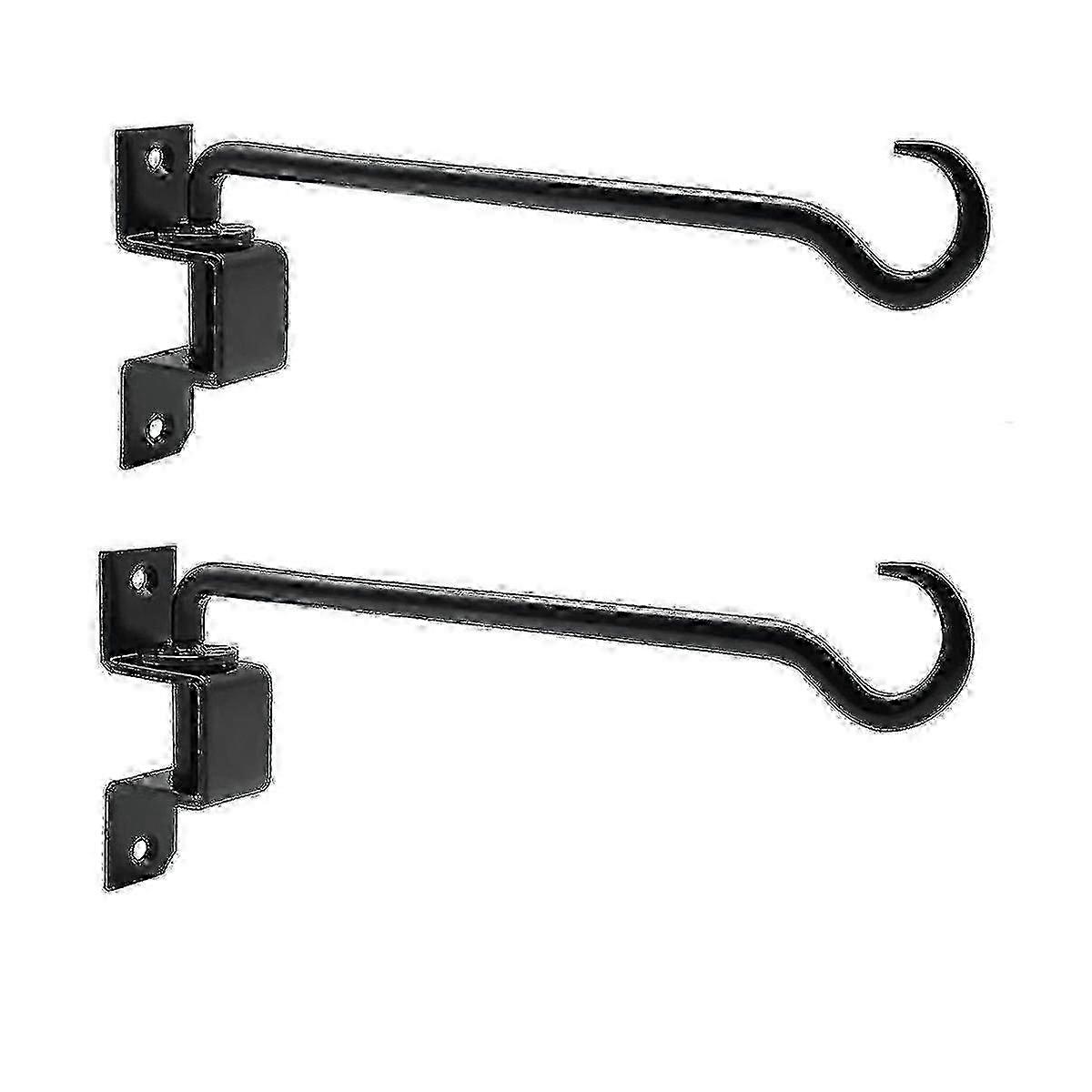 16インチ2パックヘビーデューティースイベルプラントハンガー - フラワーバスケット、ポット、バードフィーダー用の屋外ハンギングフック