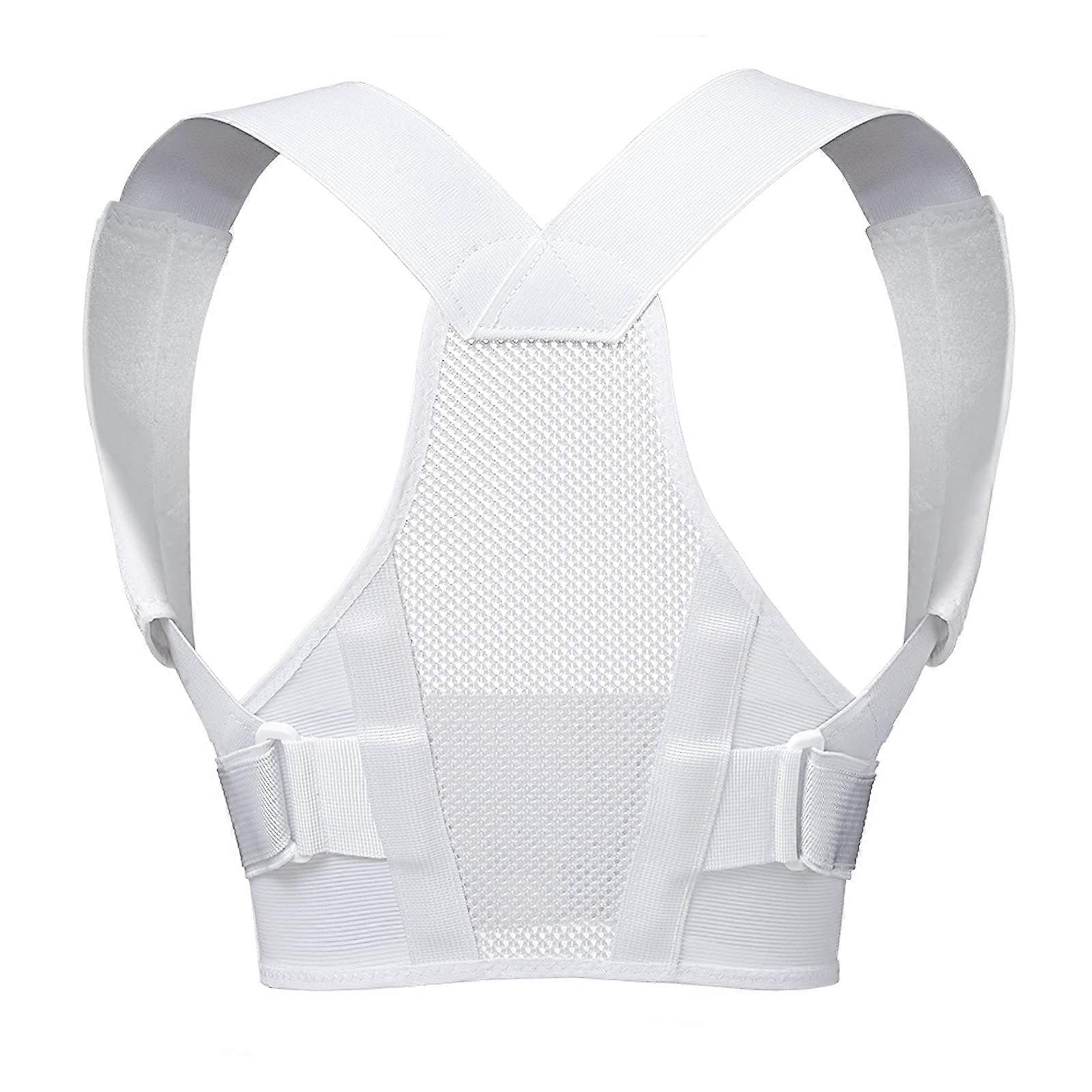 Light Posture Corrector Back Belt For Women And Men White Size M Humpback Kyphosis Support Comfortable