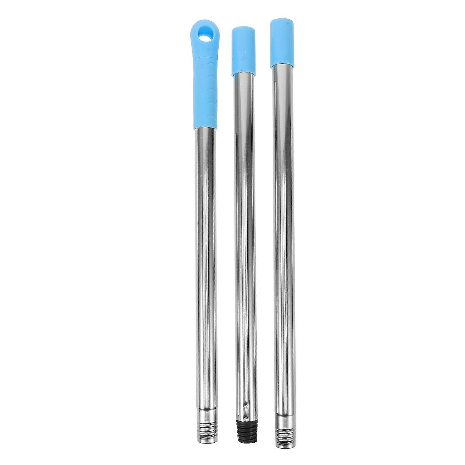 Replacement Broom Handle Mop Handle Set Durable Round Three-Section Design For Commercial Cleaning 1Set