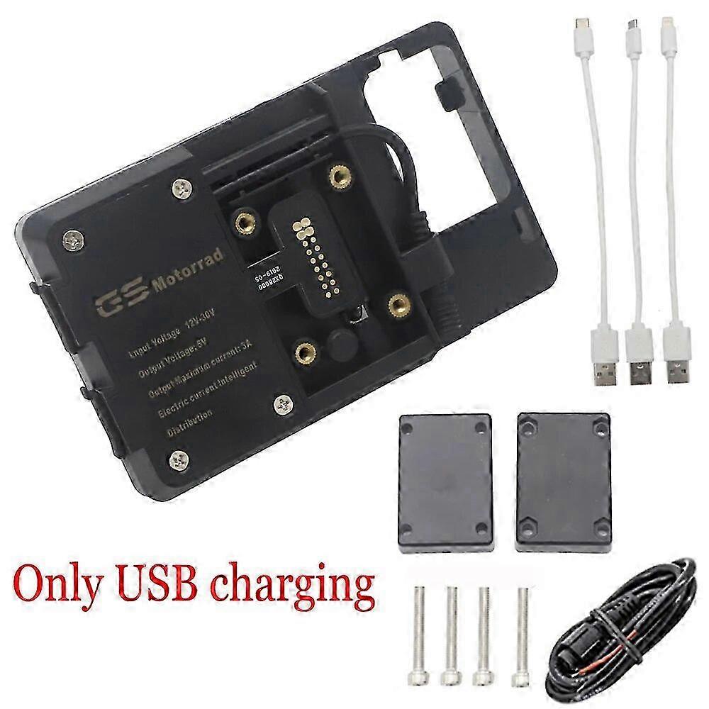 New Motorcycle Front Phone Wireless and USB Charging GPS Navigation Plate Bracket Holder Stand for Compatible Models
