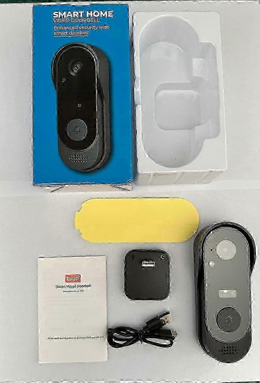 Low Power Video Doorbell Intercom with Mobile Monitoring, Wifi Smart Doorbell, IP65 Level, Ding Dong Set