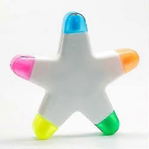 Pack Of 1 Novelty Star Shape Highlighter Marker Pen With Chisel Tip For School Office Stationery