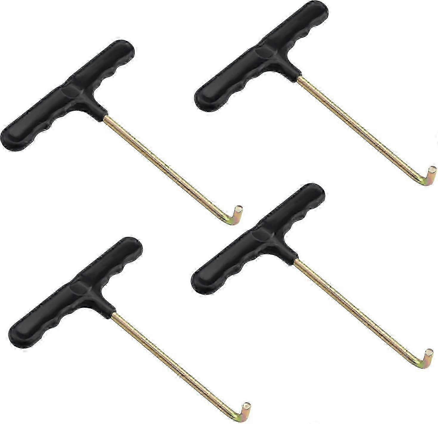 4pcs Trampoline Spring Compressor, Metal Spring Balancer T-Hook Puller Hand Tool for Trampolines