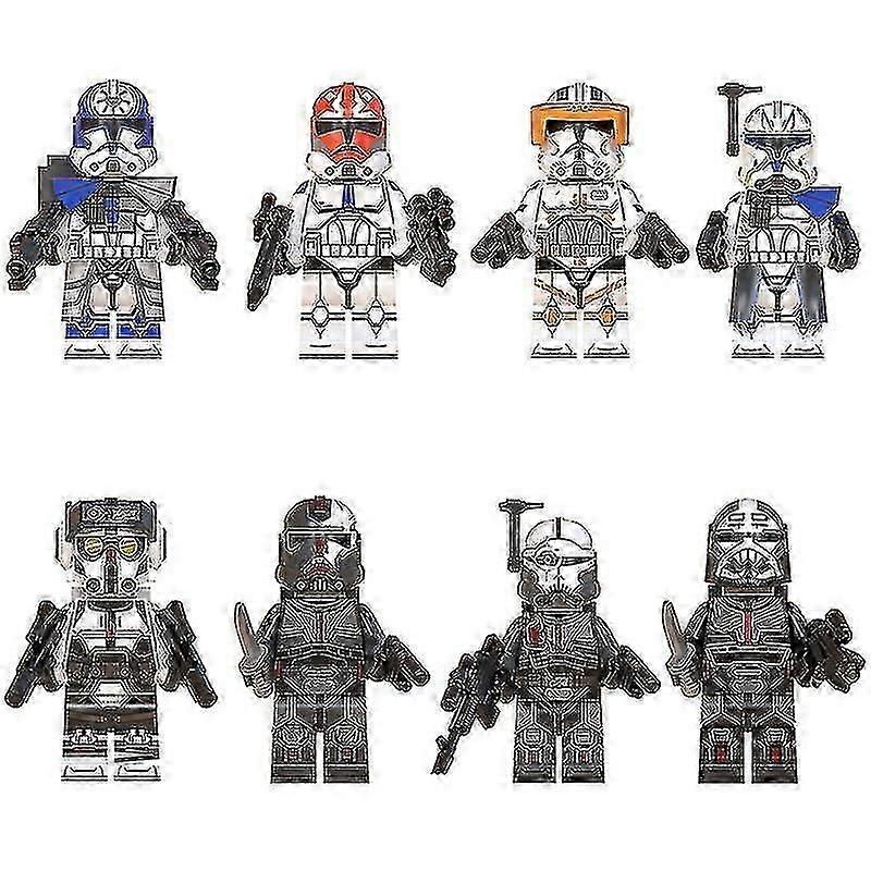 8PCS Clone Troopers &; Ahsoka Mini Φιγούρες - Star Wars Building Blocks Σετ παιχνιδιών