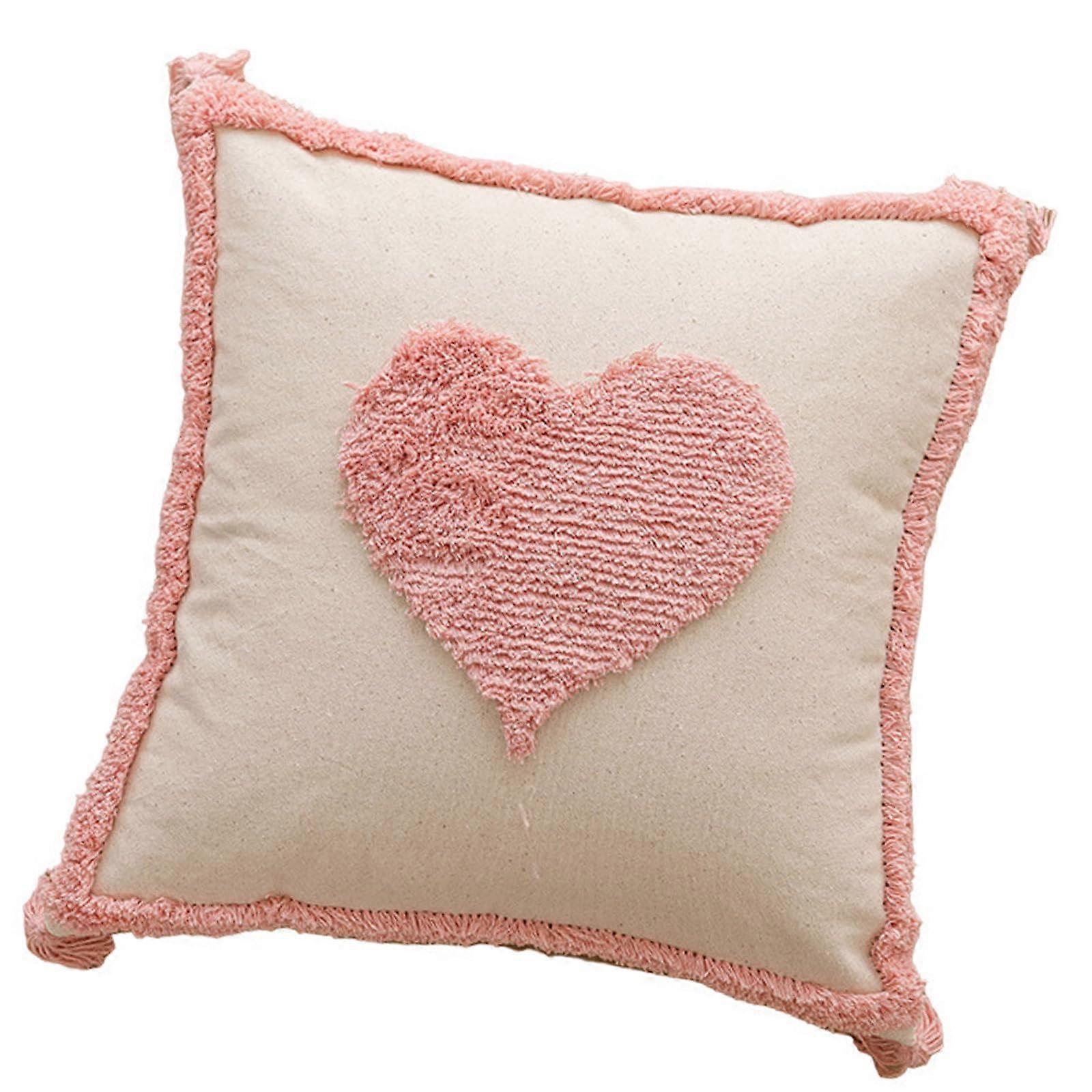 Removable Throw Pillow for Contemporary Heart Design - Comfortable Support, 18x18 Inches, Soft Fabric, Home Decor
