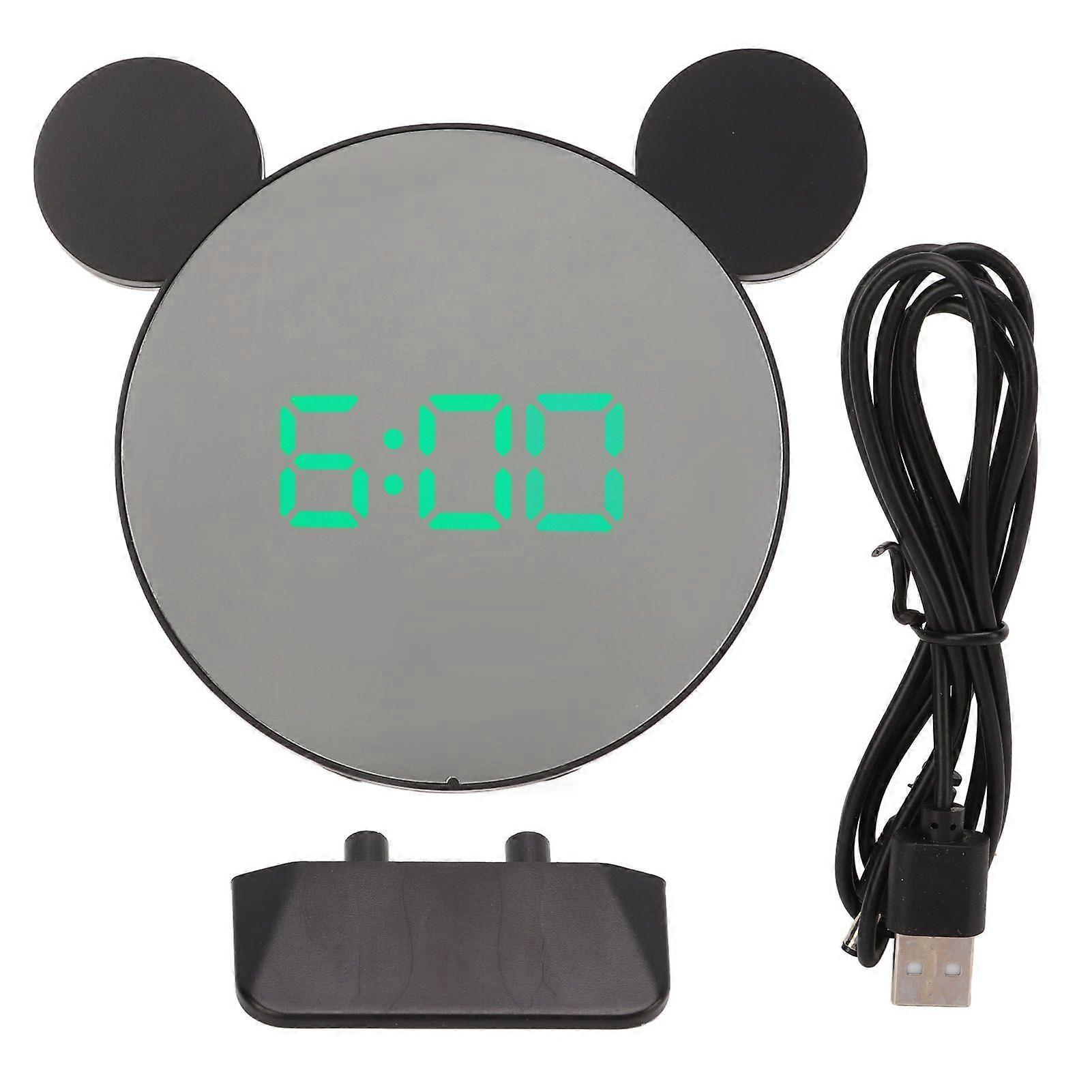 2025 Latest Model  Mirror Alarm Clock 2 Level Brightness Adjustment Ear Design