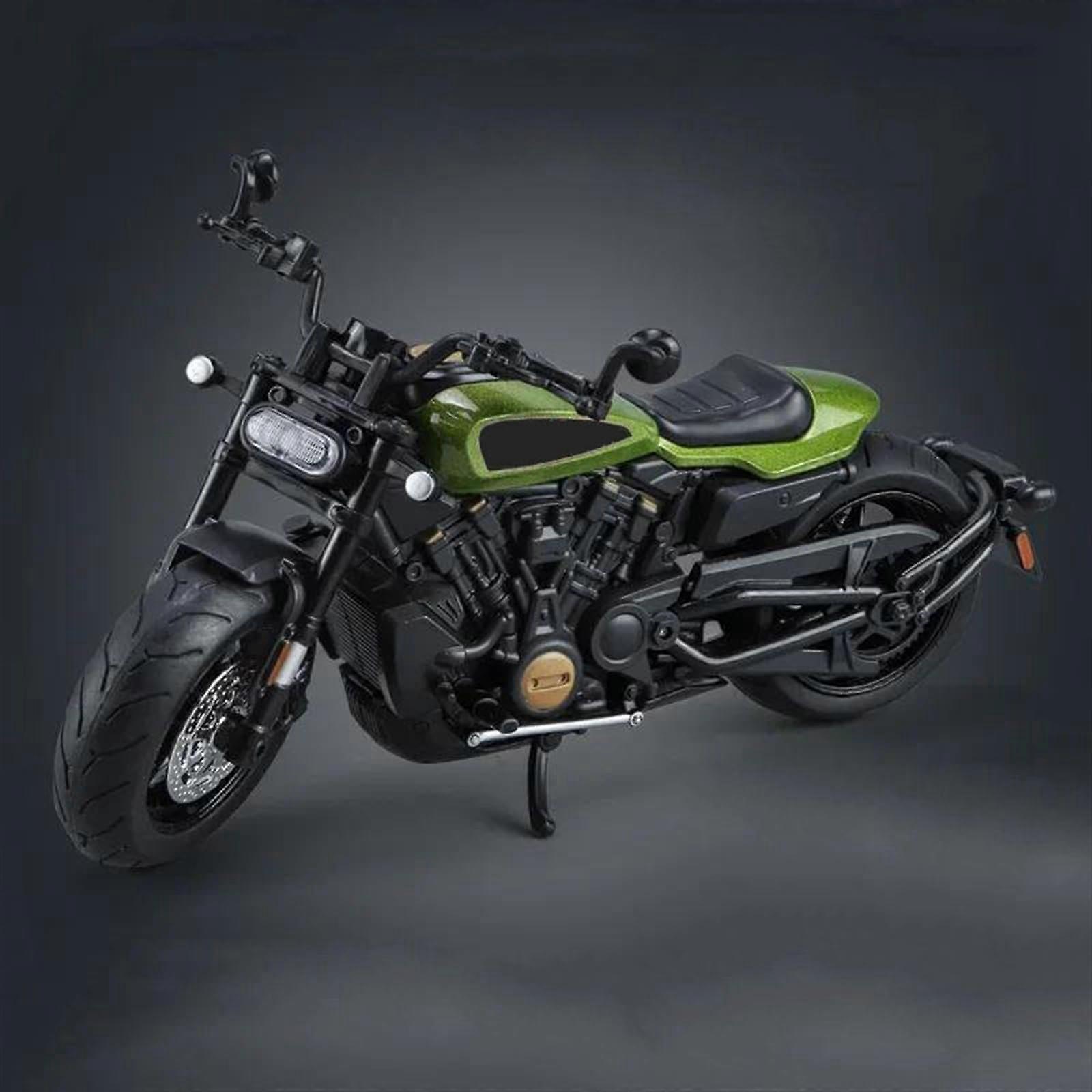 Scale Model 1/12 Motorcycle Die-Cast Metal Model in Gray for Collectors and Display