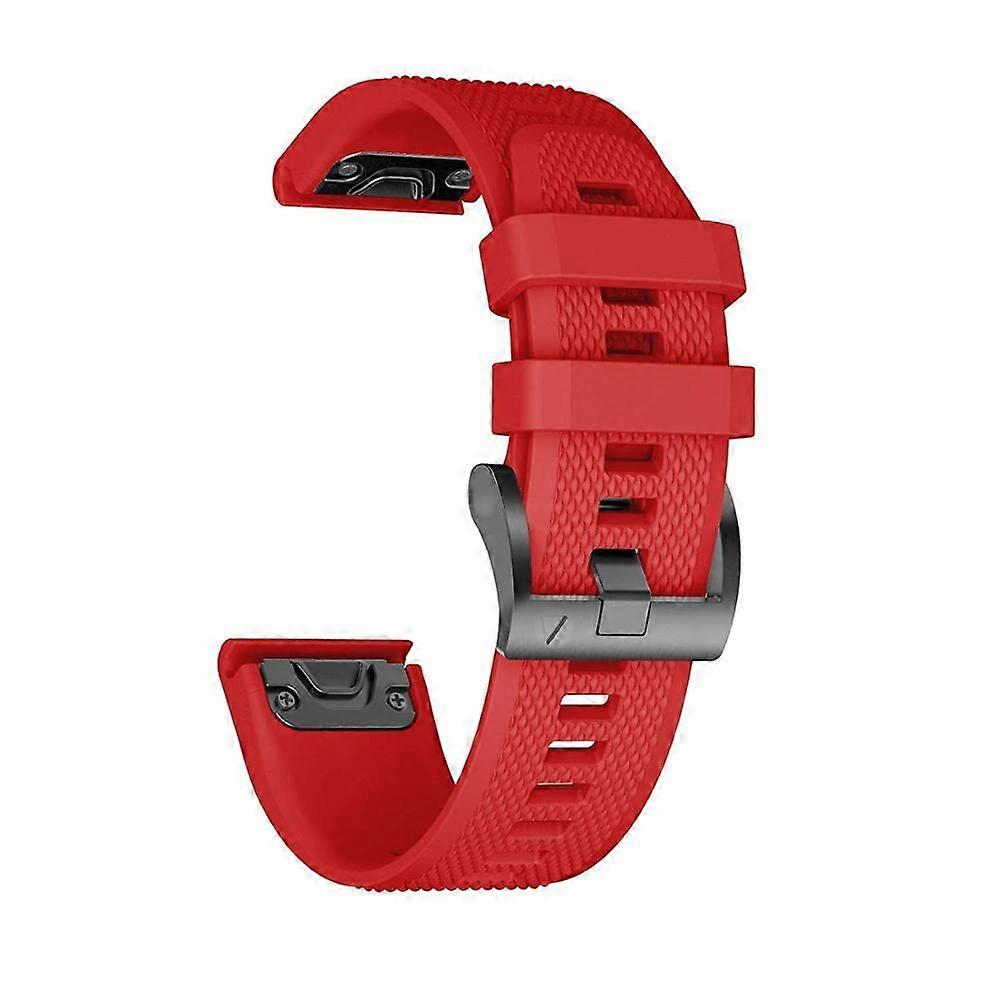 Schnelles 26mm Silikon Uhrenarmband für Garmin Fenix 6 6X Pro 5 5X Plus 3HR 7X 7 mit Absenkautomatik und Easyfit Design