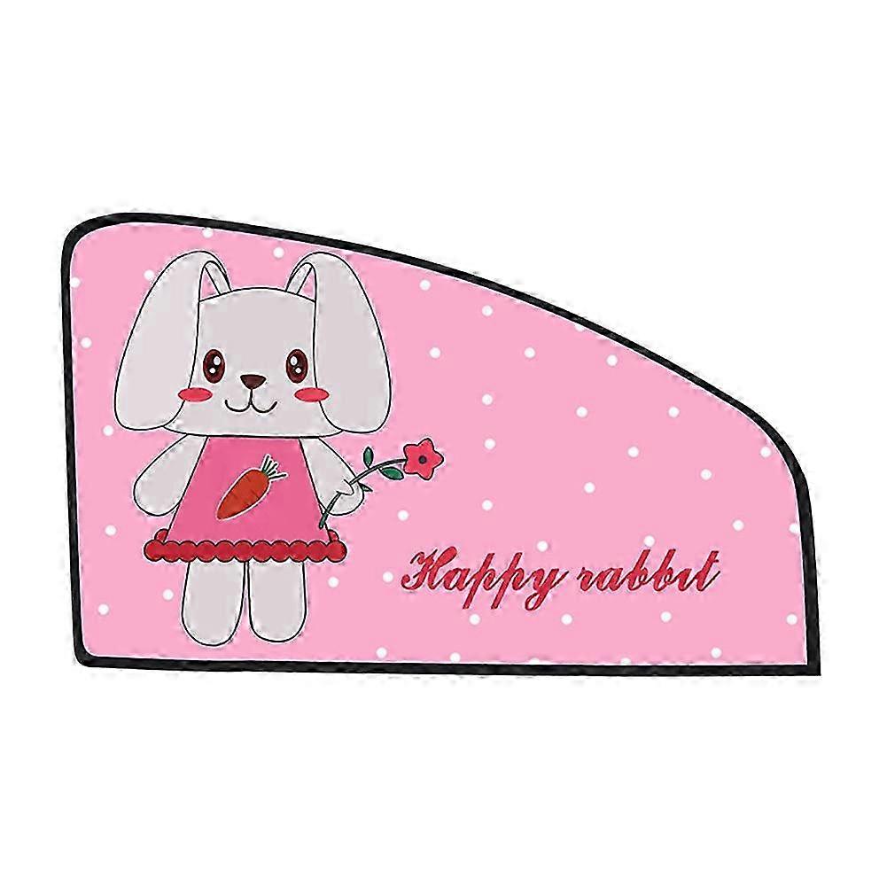 Summer Cartoon Double Layer Sun Screen Retractable Magnetic Car Window Shade (Driver Side)