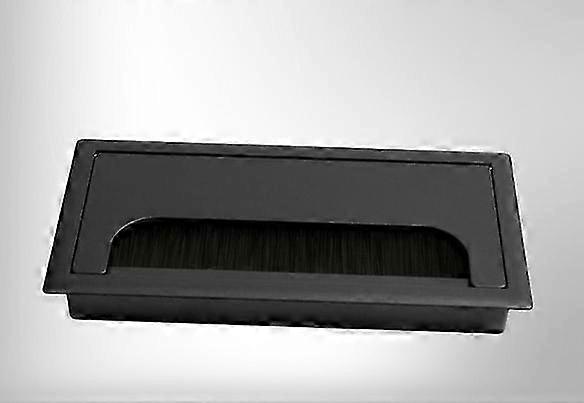 Negro 2 Juego de Pasacables - Aluminio - 160 x 80 mm