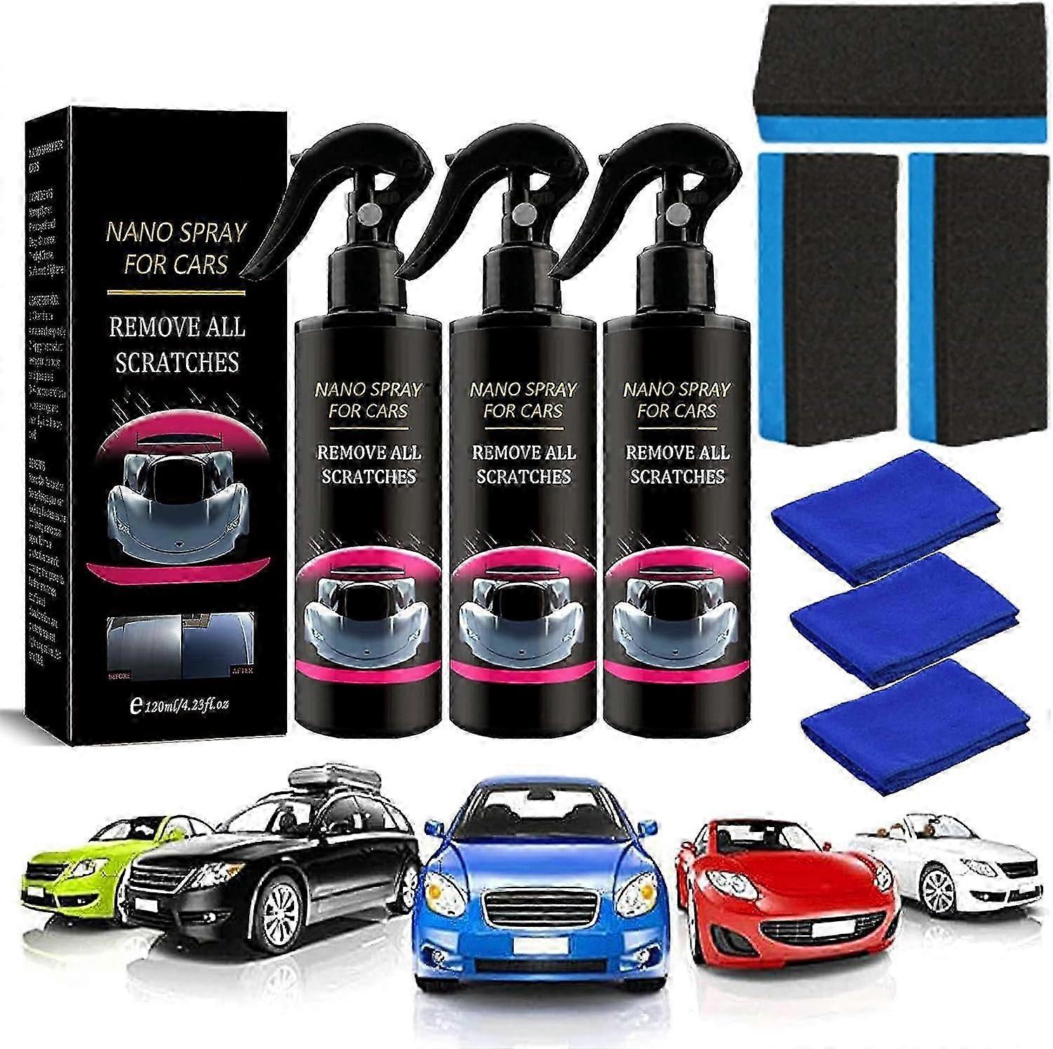 Peachloft Nano רכב תיקון שריטות ספריי, P40 מכונית שריטה תיקון מהיר ננו ספריי, ננו תיקון ספריי למכוניות, ננו מכונית תיקון שריטות ספריי