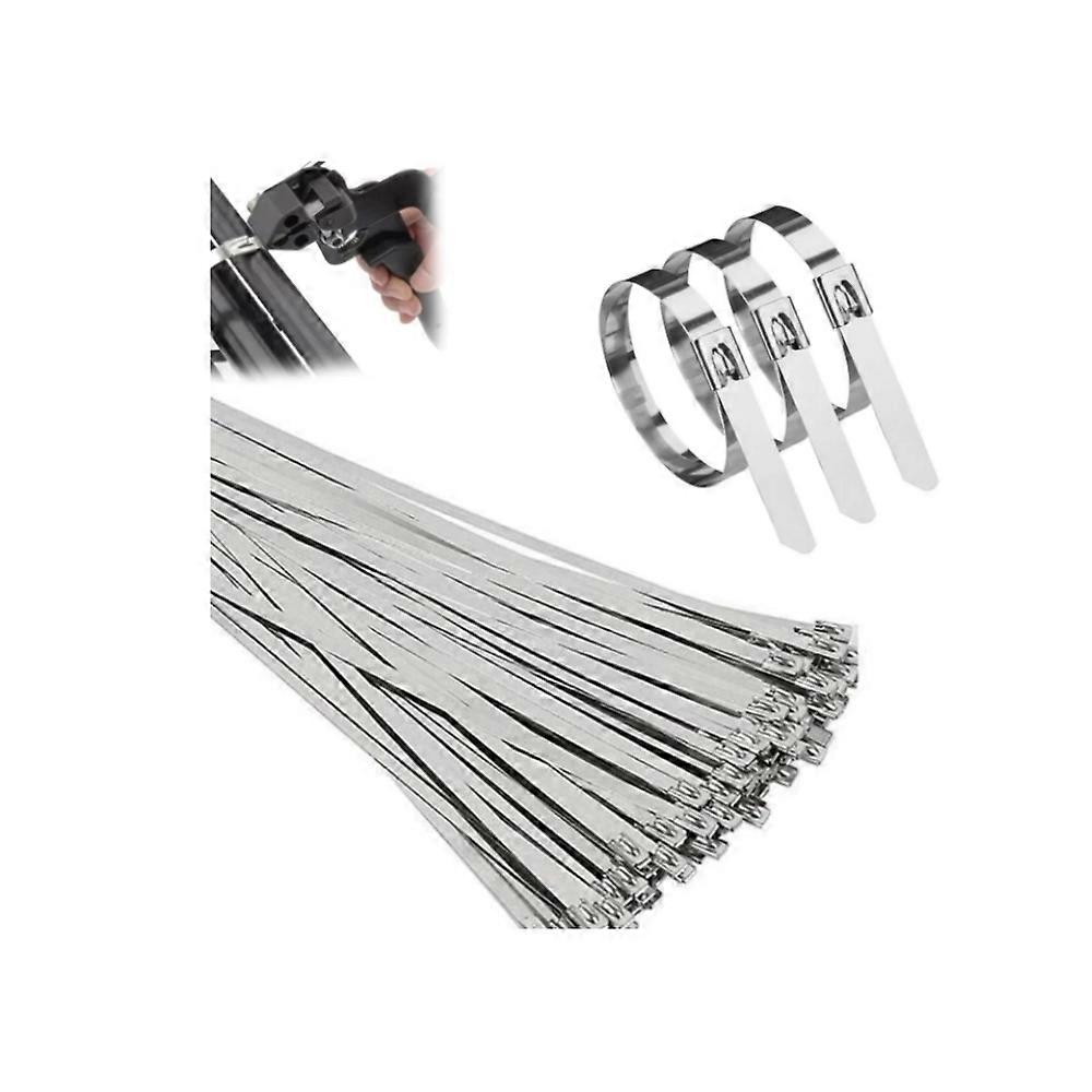 100pcs Peachloft Zip Ties,Multi-purpose Locking Cable Metal Zip Ties,Stainless Steel