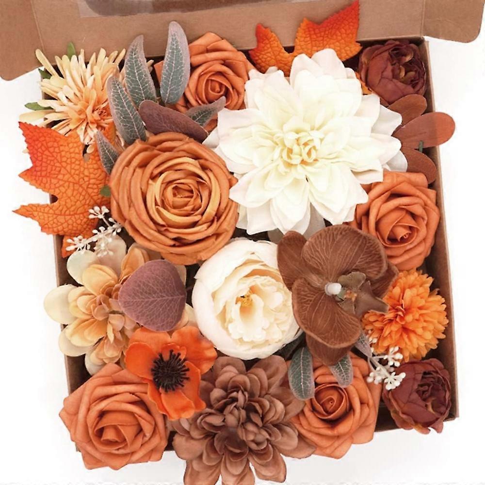 Artificial maple leaf bouquet gift box, 1 pc.