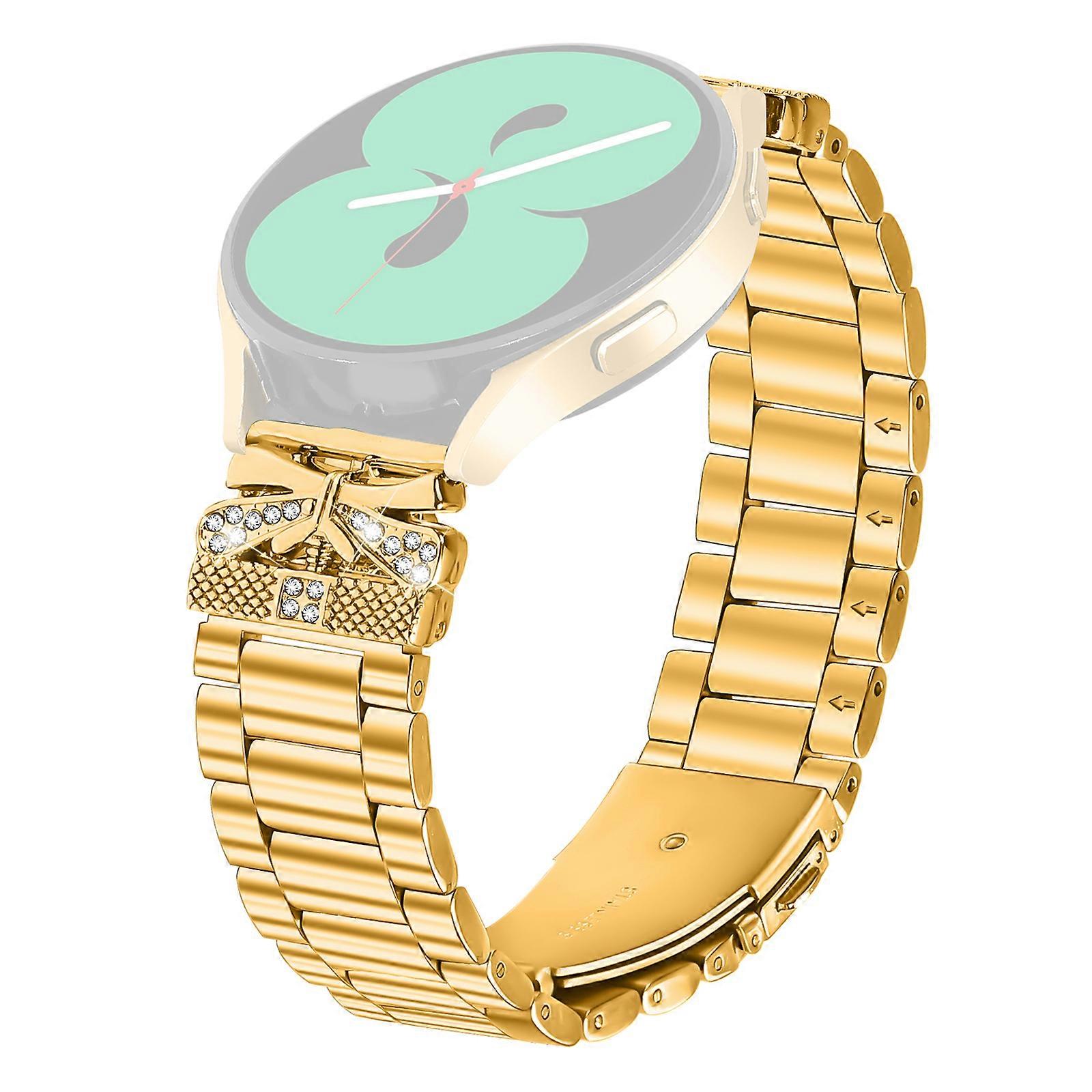 רצועה חלופית לסמסונג גלקסי Watch3 41 מ"מ פרפר אבני חן תפאורה שעון להקת זהב