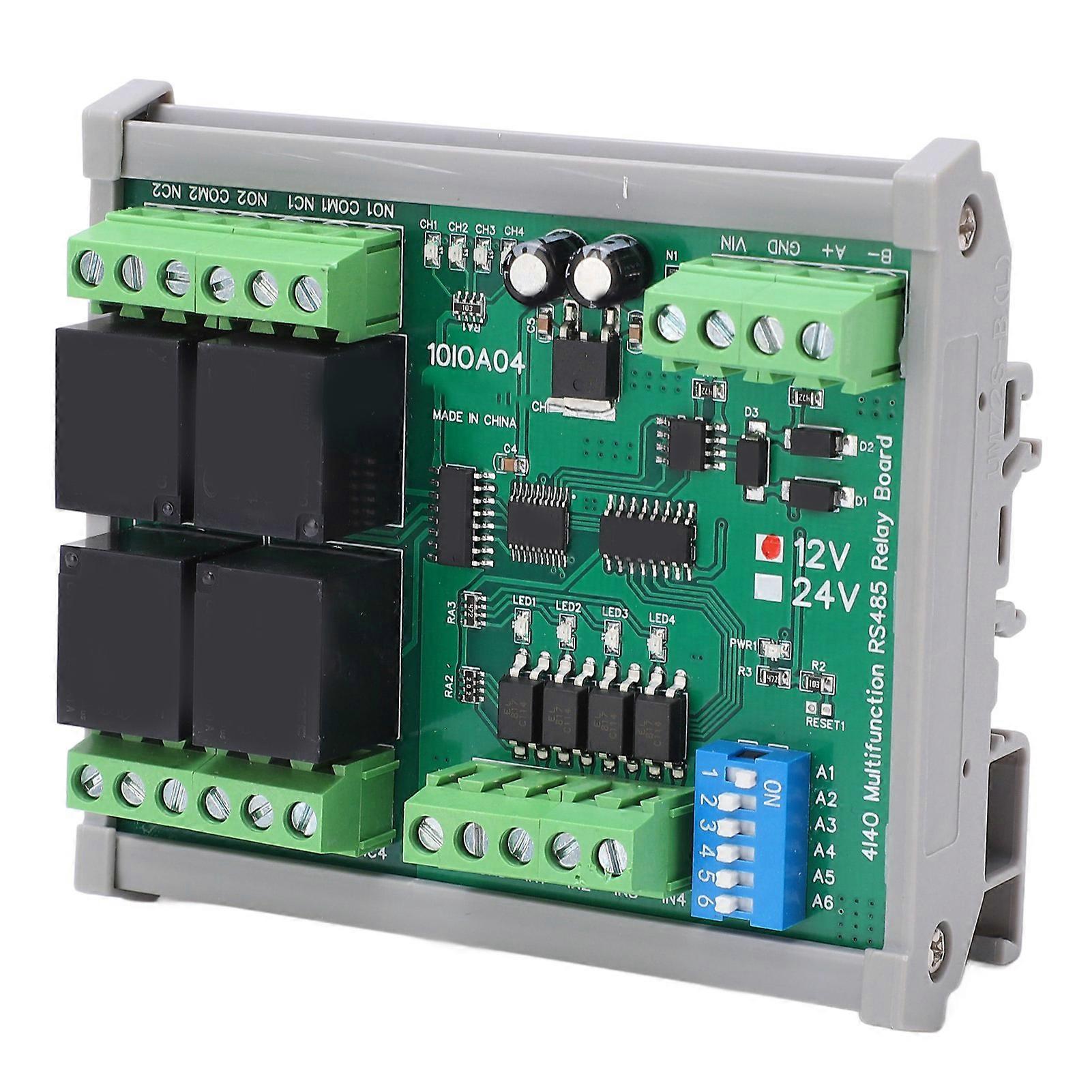 RS485 Relay Module 4 Channel Relay Control Module Board with Hardware Reset Function DC12V