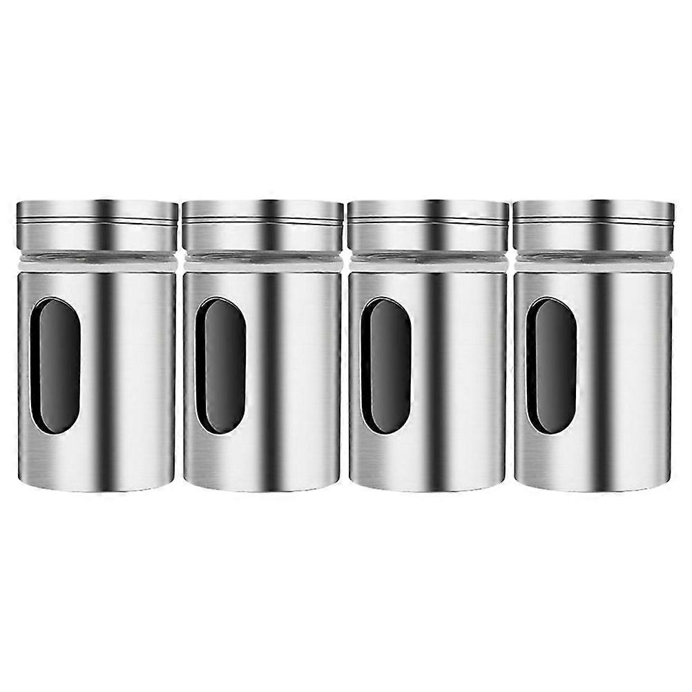 Stainless Steel Spice Storage Jar Set Multi Function Seasoning Containers for Kitchen Organization, Easy Use & Installation, Ideal for Pantry &