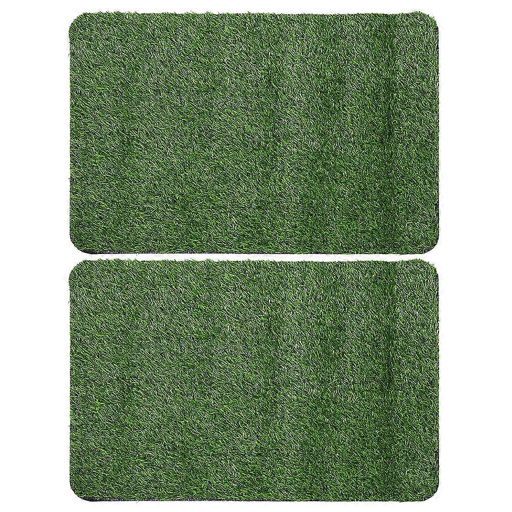 Artificial Grass Rug Artificial Grass Door Mat Corridor Washable 2Pcs
