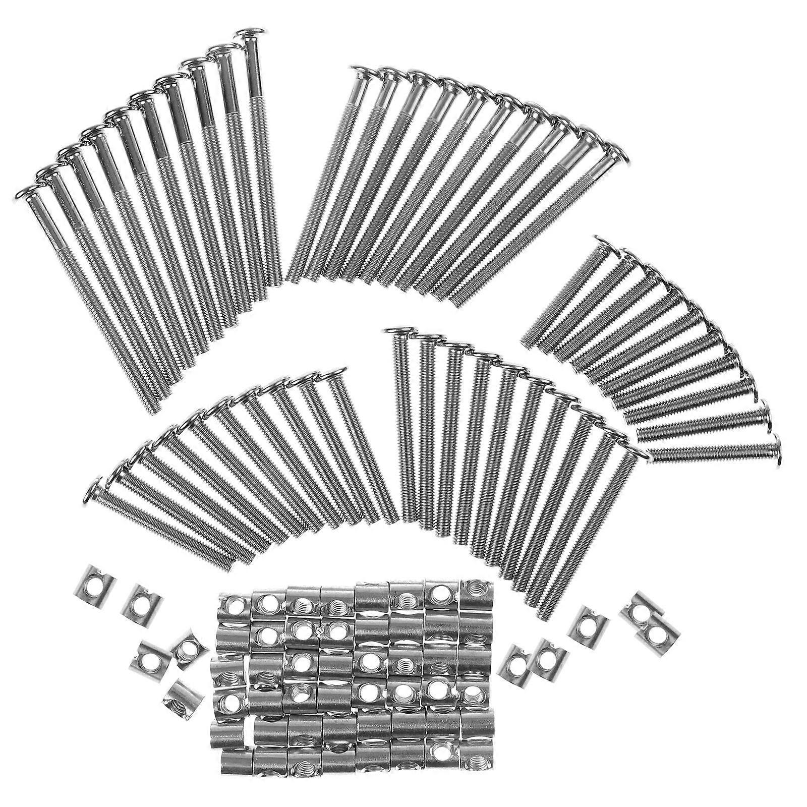 Furniture Screws And Bolts Crib Hardware Replacement Kit Universal Internal Hexagon for Easy Installation 8.00X0.60X0.60CM 1 Set