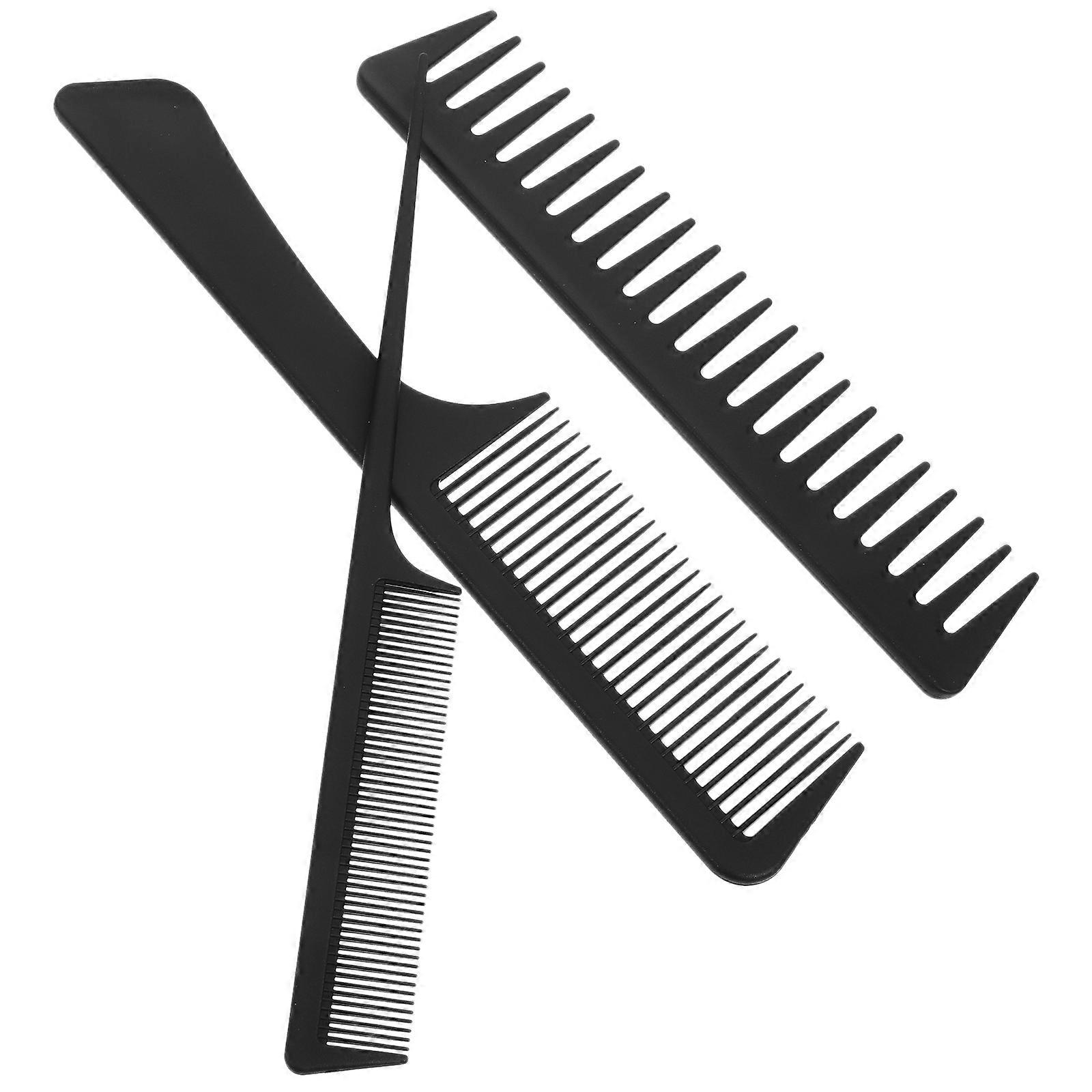 Styling Grooming Comb Set For Salon Anti-Static Black Color 1Set