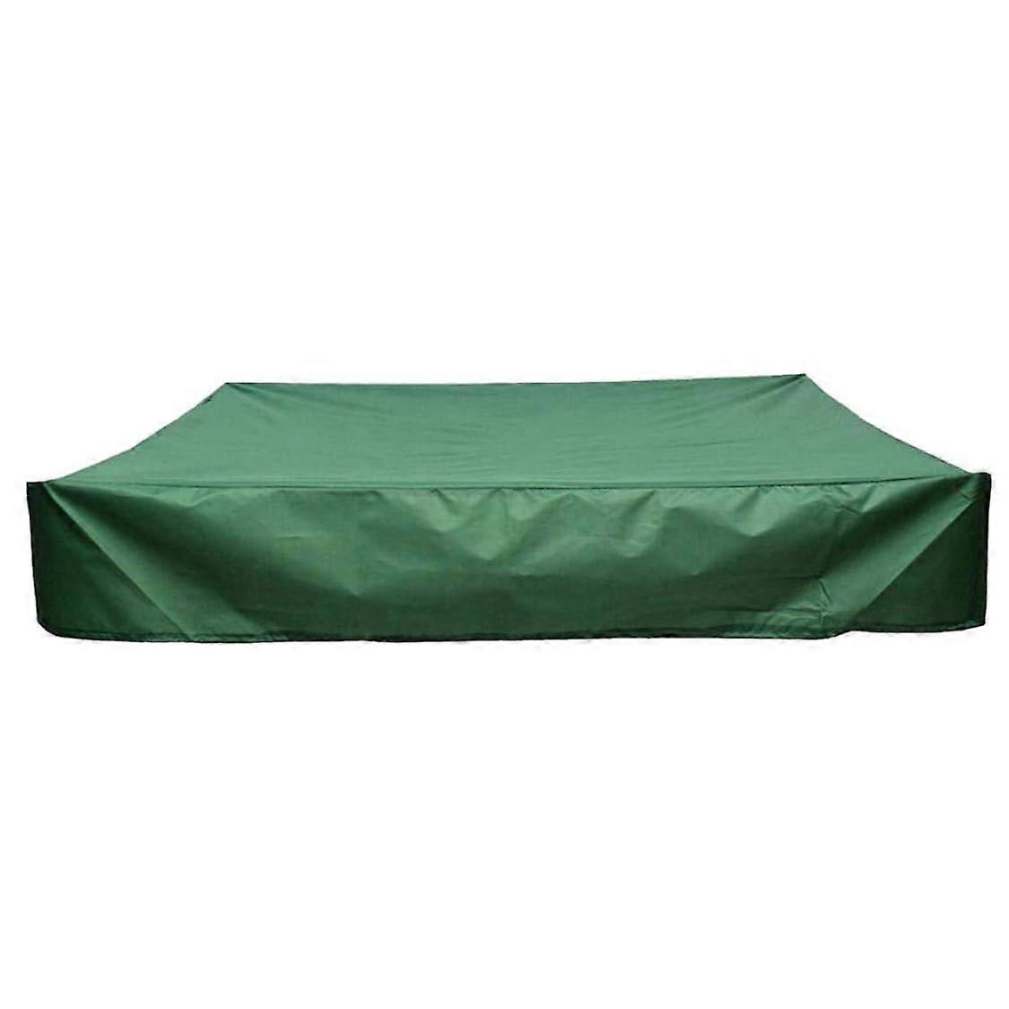 Waterproof sandbox cover, sandbox with cover, windproof and dustproof, waist for stability, protects sand and toys, green XL.