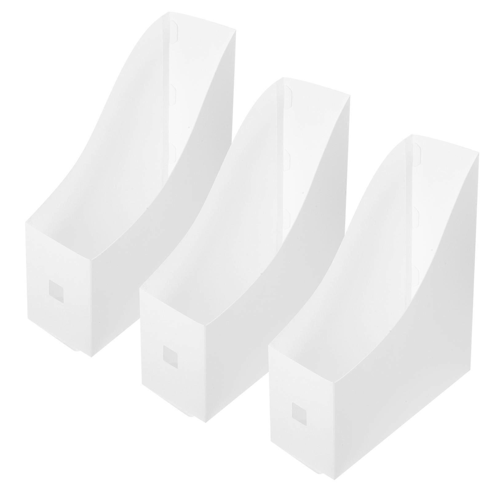 Plastic File Organizer File Holders Home Study Corrugated Paper Book Storage 3Pcs
