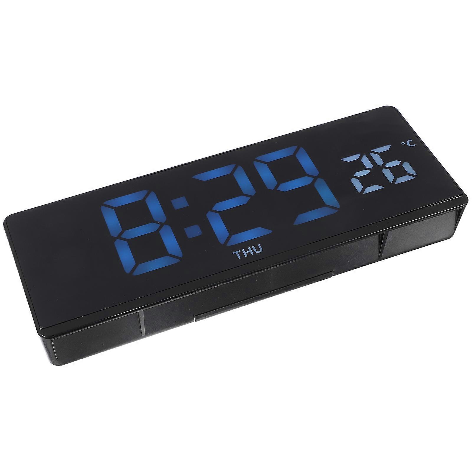 Digital LED Clock with Thermometer – Multi Functional Desk Clock for Home, Office, and Gym – Bright Display, Easy to Use, Stable Base, Elegant Design