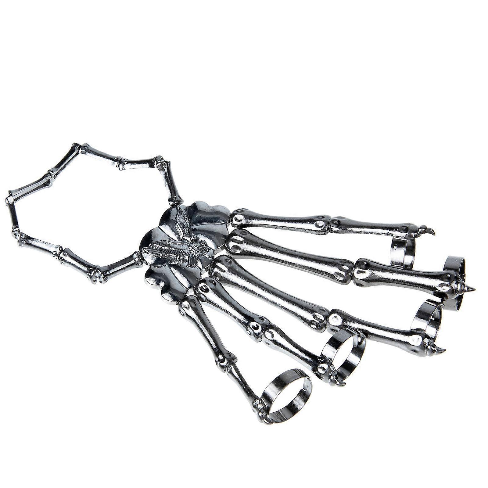 Punk Hand Harness Bracelet Bangle Chain Halloween Costume Accessory 1Pack