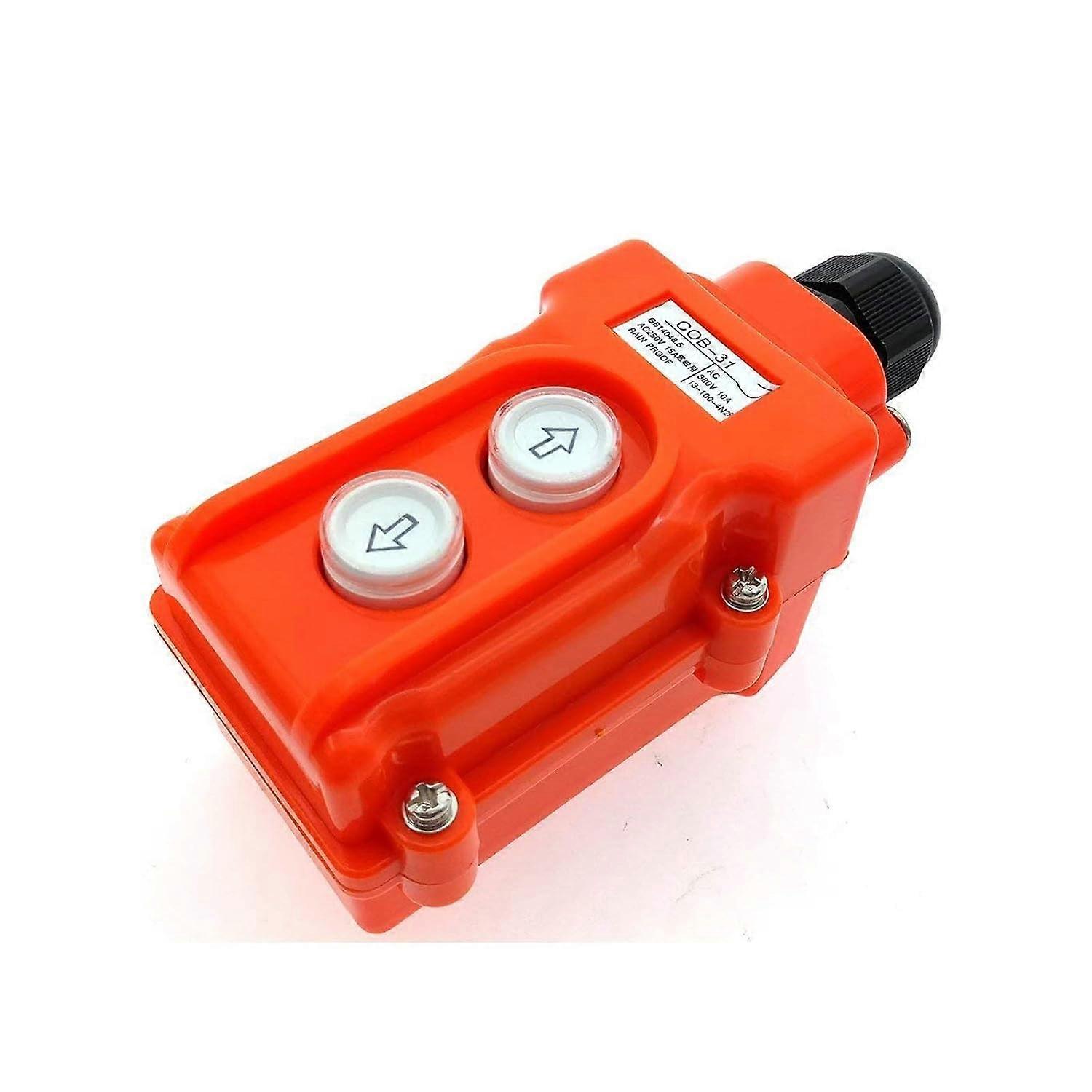 Up-Down Switch Rainproof Hoist Controller Station Pendant Crane Control AC250V/15A,380V/10A