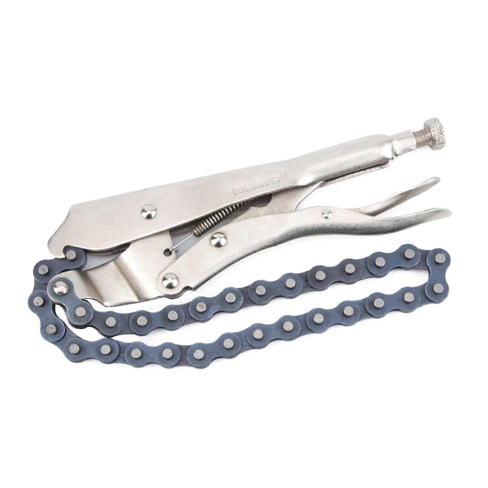 Locking Chain Clamp Vice Steel Pliers Locking Handle Wrench Pipe Cutter Vice Chain Clamp Locking Pliers Tool