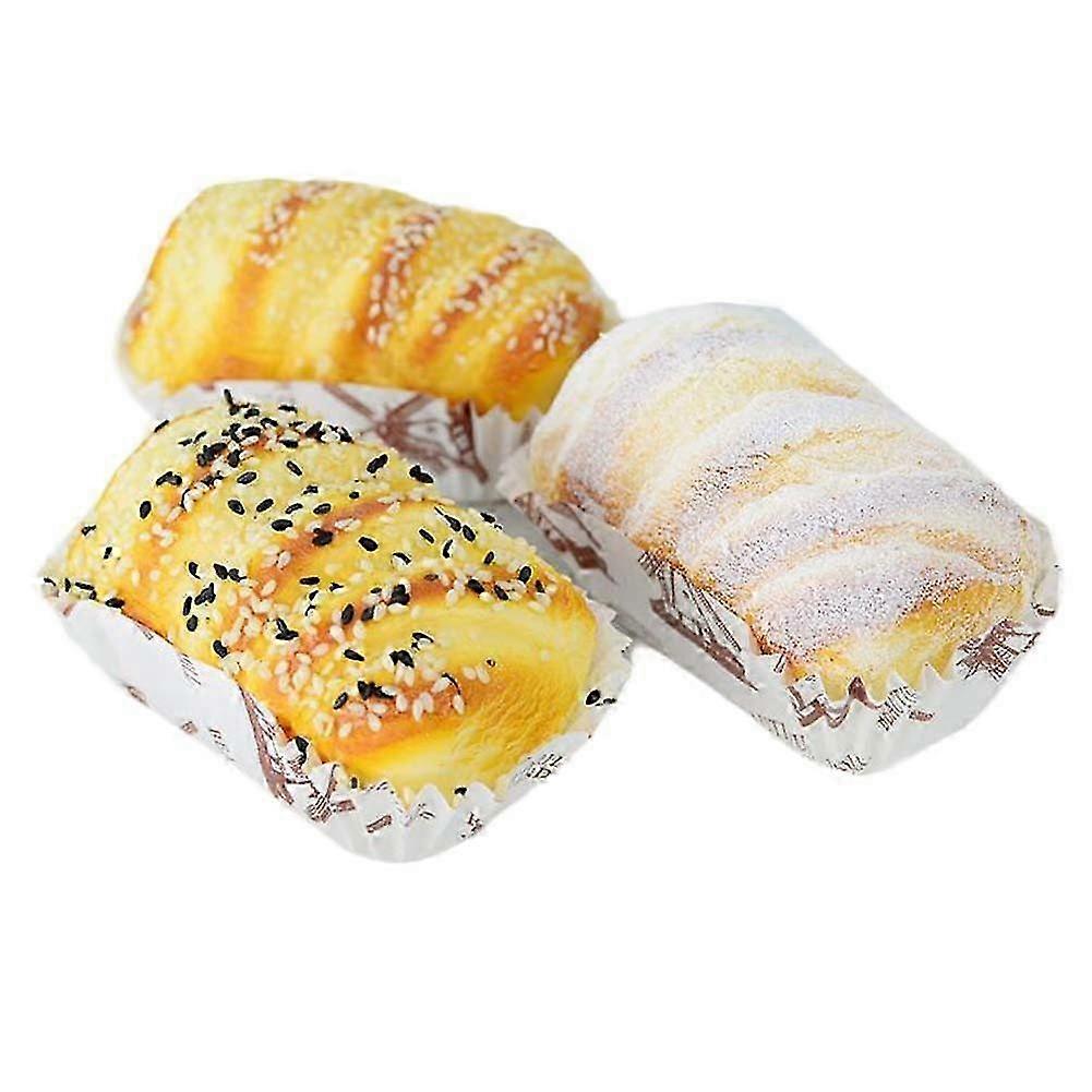 6 Pcs Realistic Artificial Bread and Cake Replica Models for Kitchen Party Decoration Display