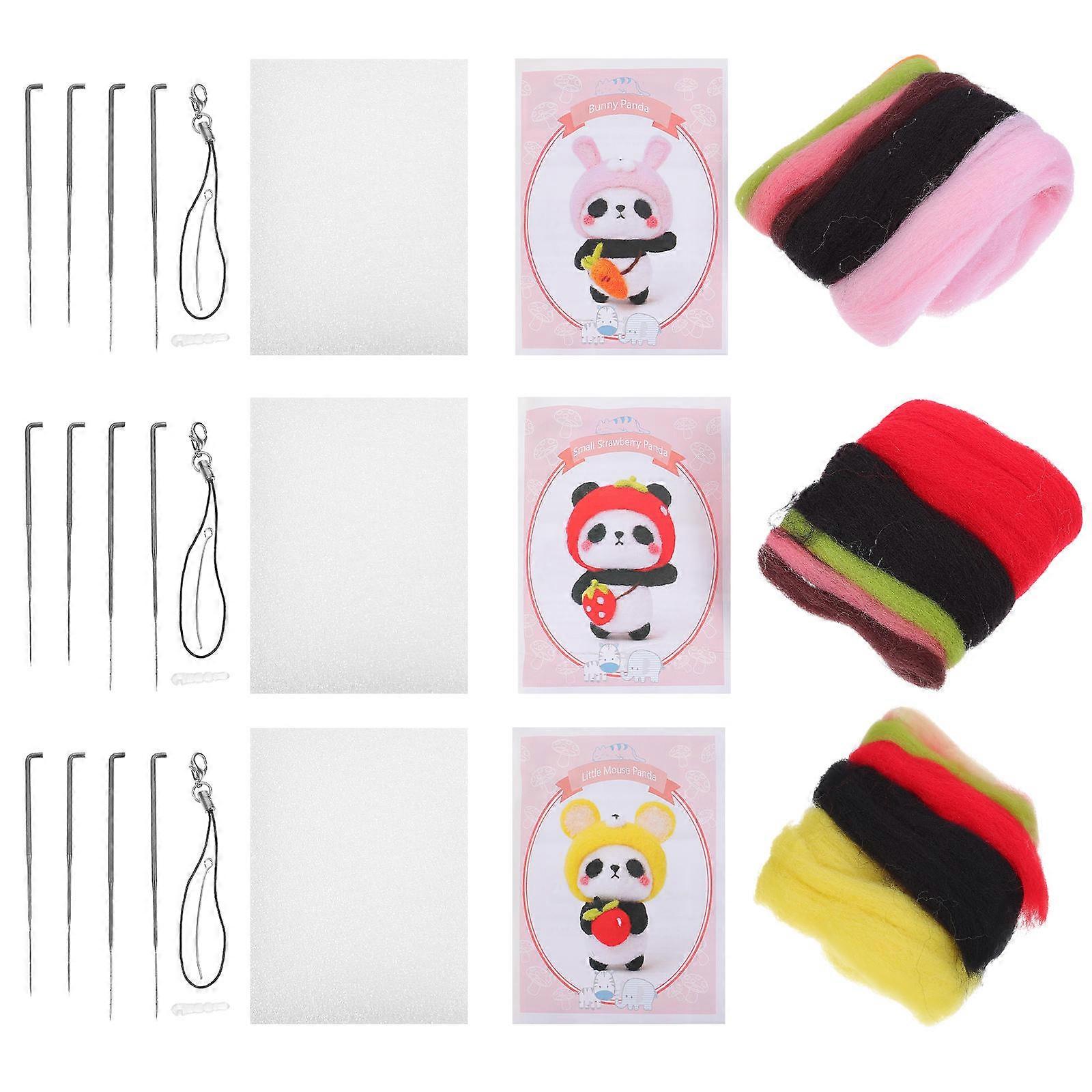 Felt Animal Kit Doll Craft Material Diy Activity Creativity Enhancement 3Sets
