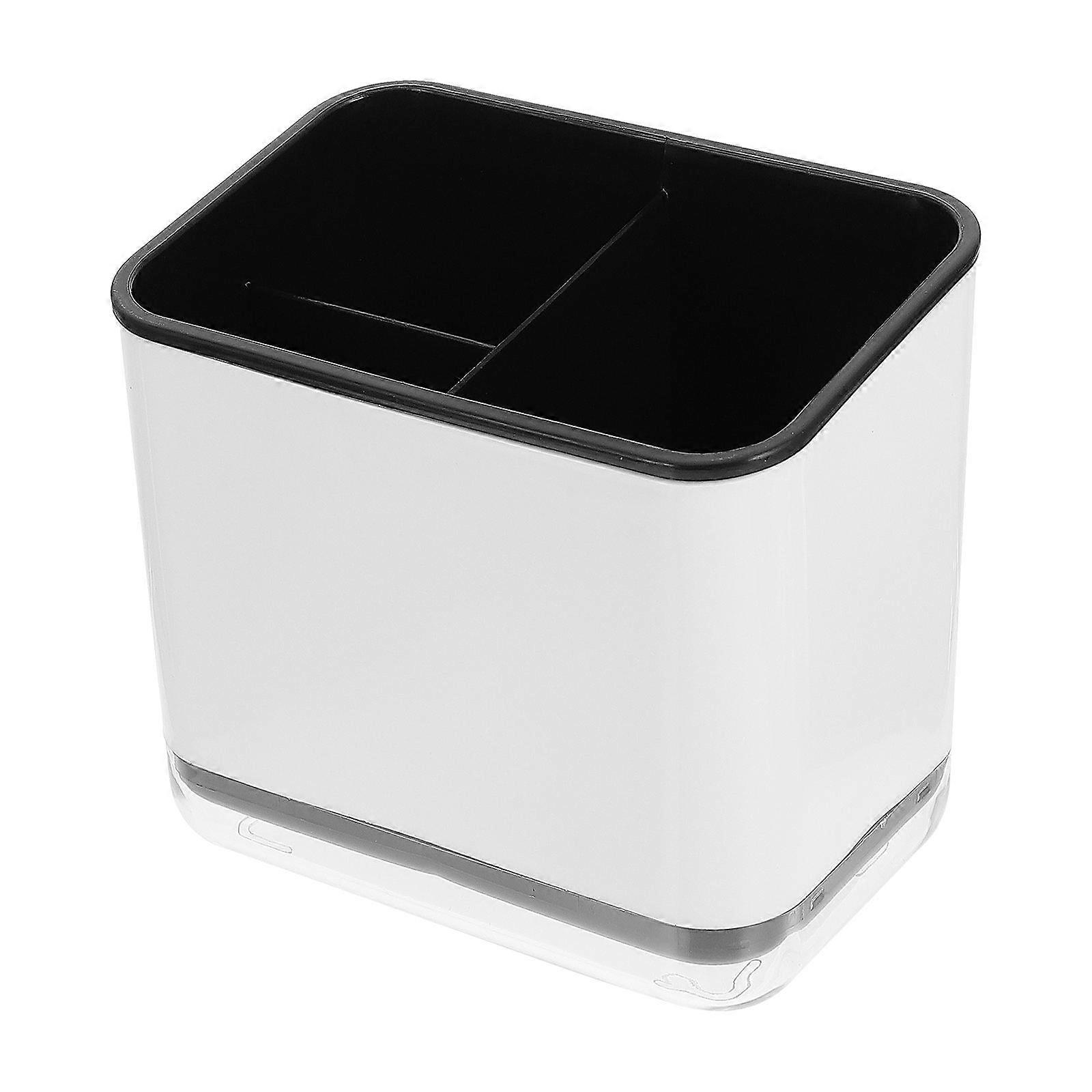 Utensil Holder Cutlery Storage Container Home Use Apricot Simple Structure Drainage 5.5×4.7×3.6in Cutlery Storage 1Pcs