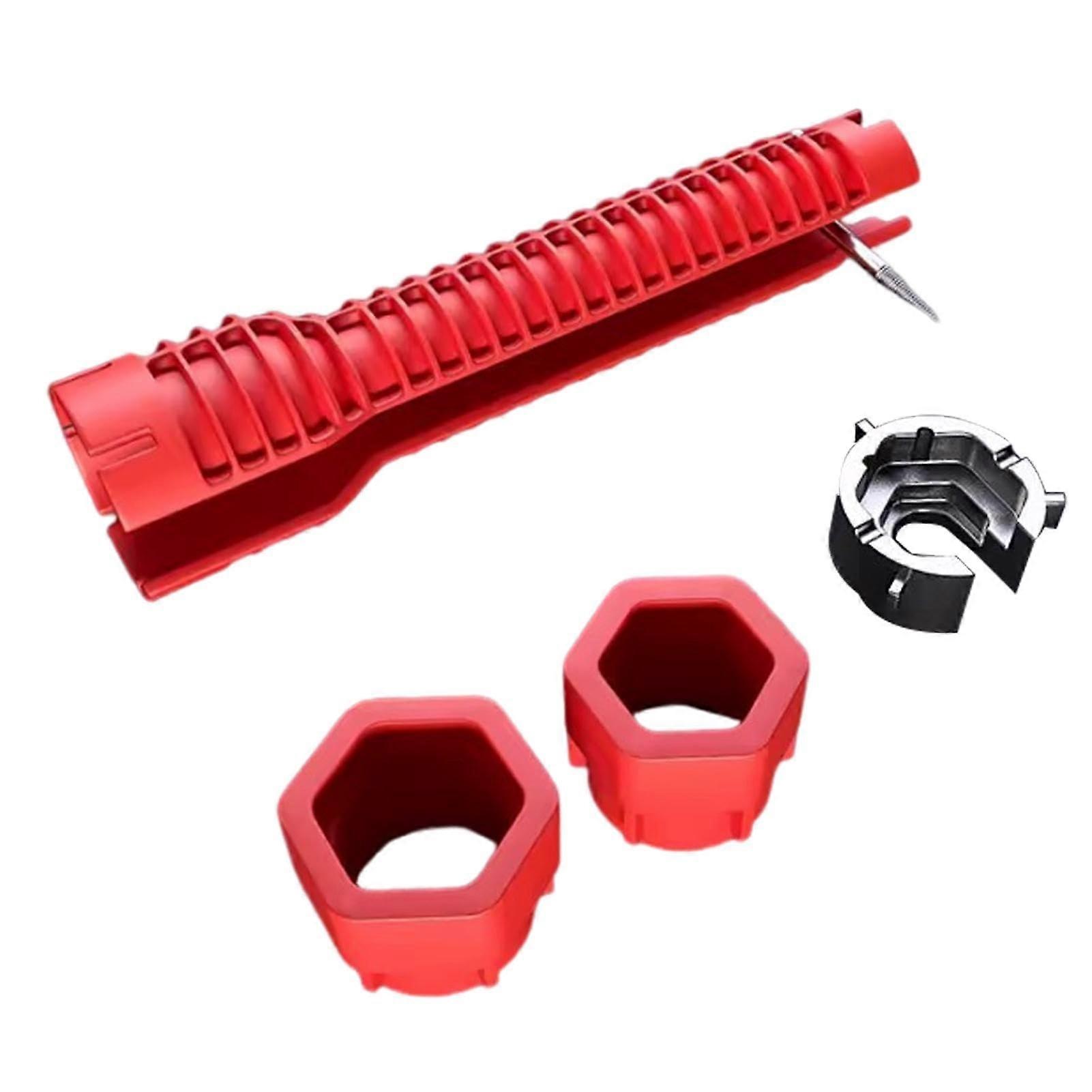 Tap Tool for Key Under Sink, Ergonomic Faucet Key in Durable Metal, Non-Slip 8-in-1 Sink Wrench
