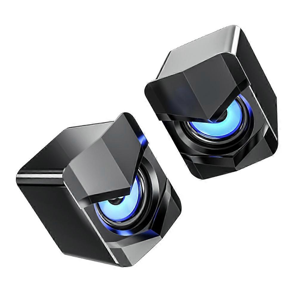Computer Speakers Desktop Laptop Powerful Sound Effect Compact 2Pcs