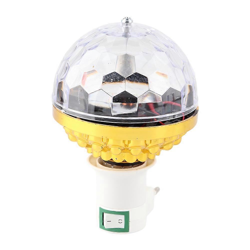 Colorful Rotating Ball Light DJ Crystal RGB Party Light Disco Ball LED RGB Strobe Party Lamp Bulb Rotating Ball Light Bulb with Socket