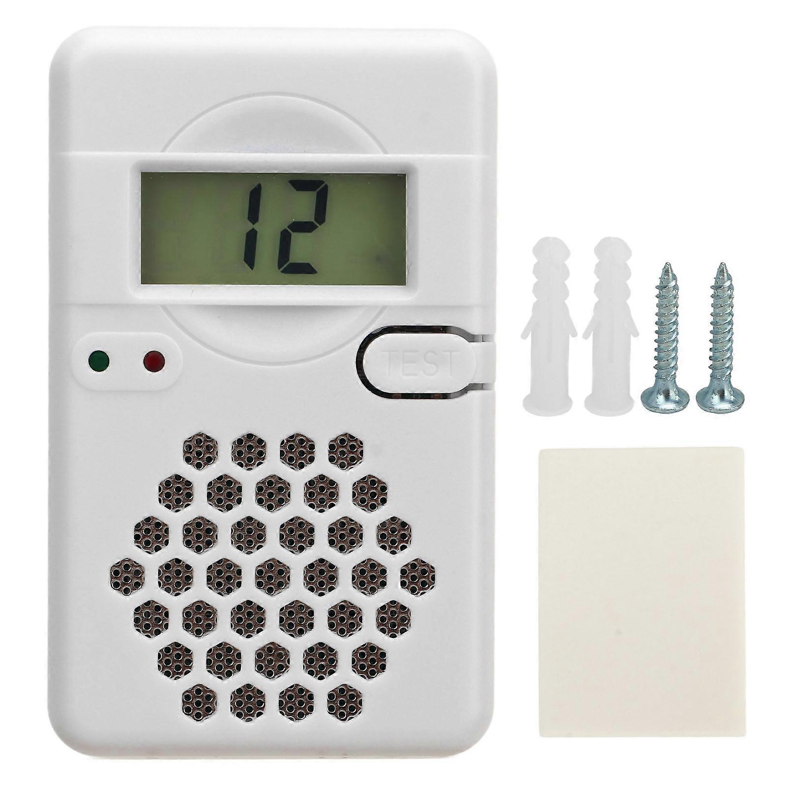 CO Detector Air Quality Monitor Tester LED Light with Sound Alarm for Home Indoor
