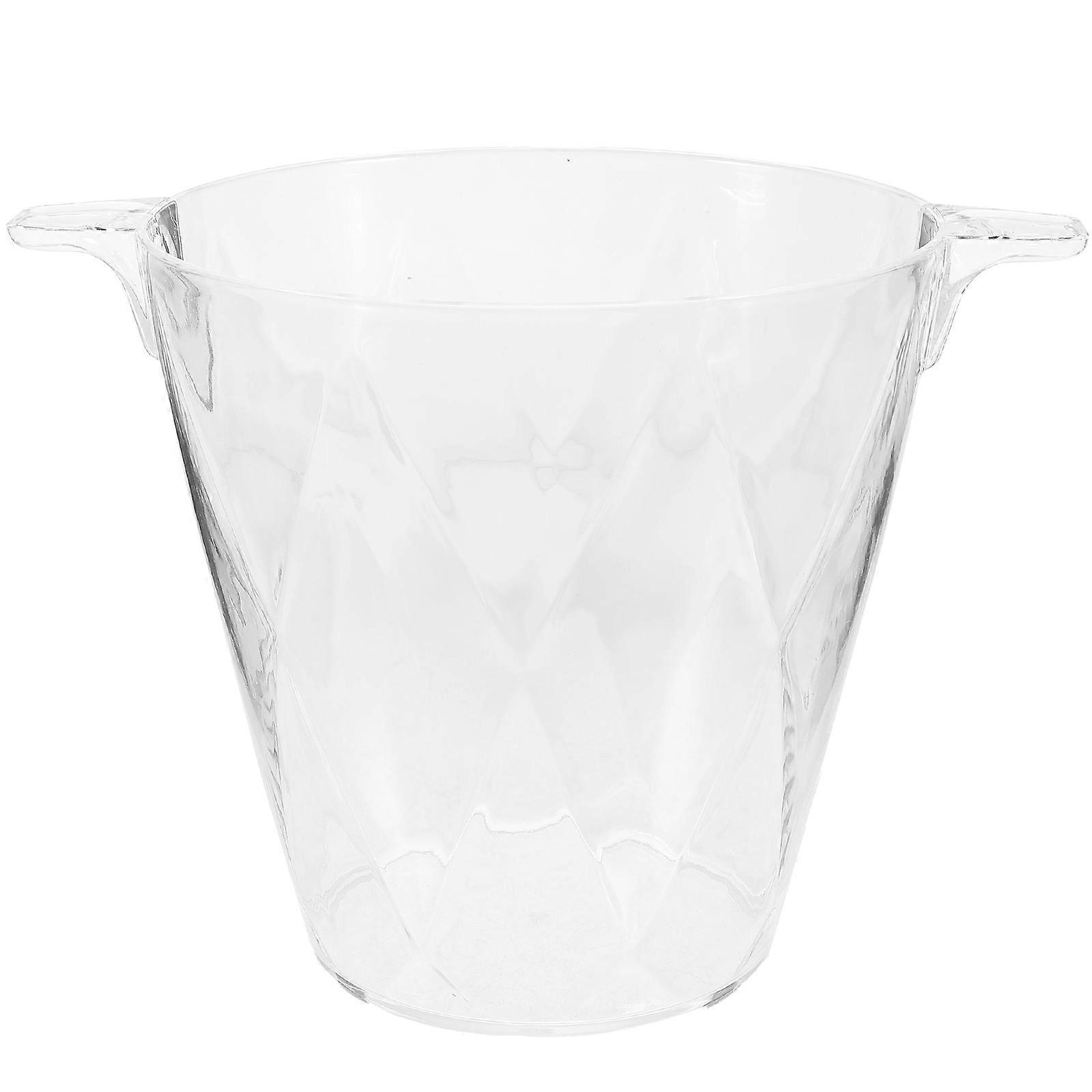 Transparent Acrylic Ice Bucket for Home with Elegant Design and Sturdy Construction 10.5 Inches