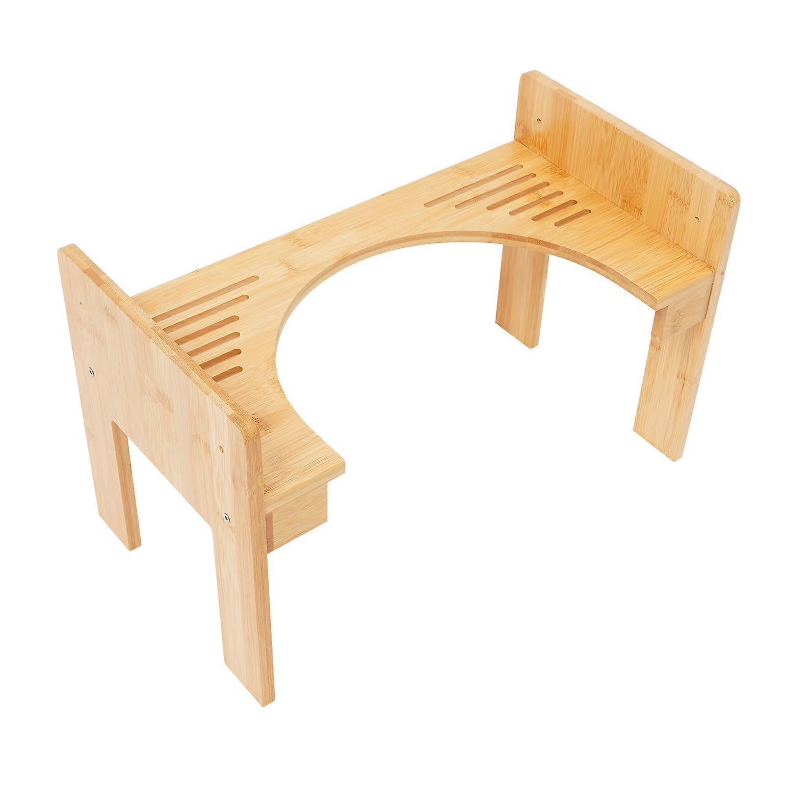 Foro per WC in bambù per adulti, Foro per WC Tot per bambini adulti, Foro per WC tozzo con curva semplice portatile