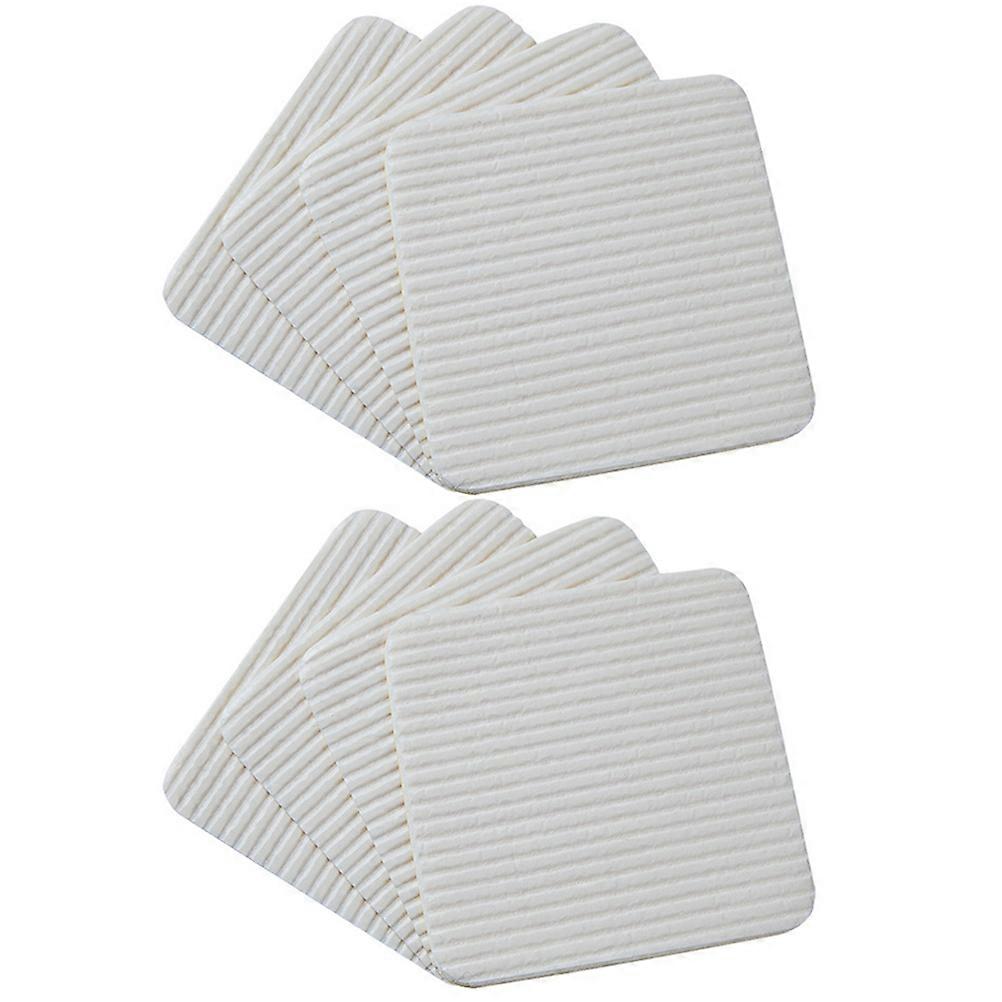 Rug Tape Grip Area Rug Tape Non-Woven Fabric White Anti-Curling Prevent Sliding 8Pcs