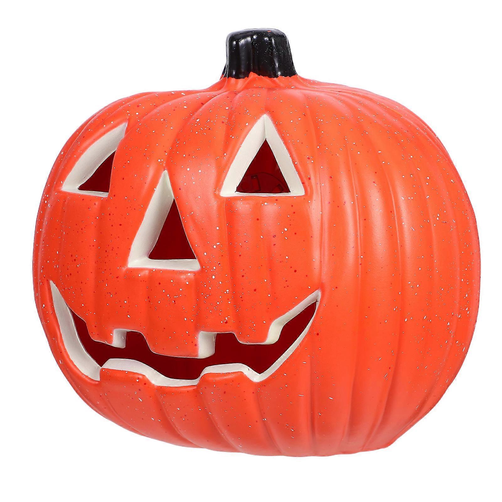 Halloween Πλαστικό Φωτιστικό Κολοκύθας Λαμπερό Διακοσμητικό Φως για Εσωτερική & Εξωτερική Διακόσμηση Σπιτιού