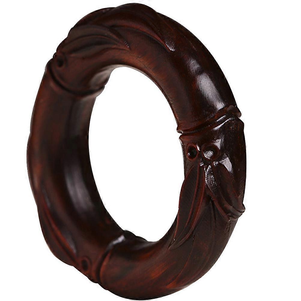 الخشب منحوتة الخيزران مشترك حلقة زخرفة مكتب ديكور سطح المكتب التقليدي 1Set