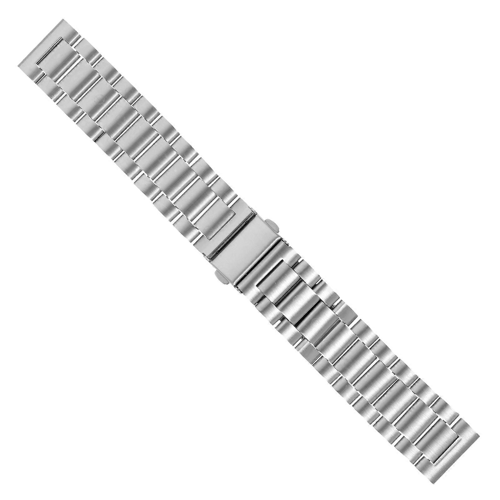 Stainless Steel Watch Band Silver Classic Strap for Watch Use with Good Texture and Durability