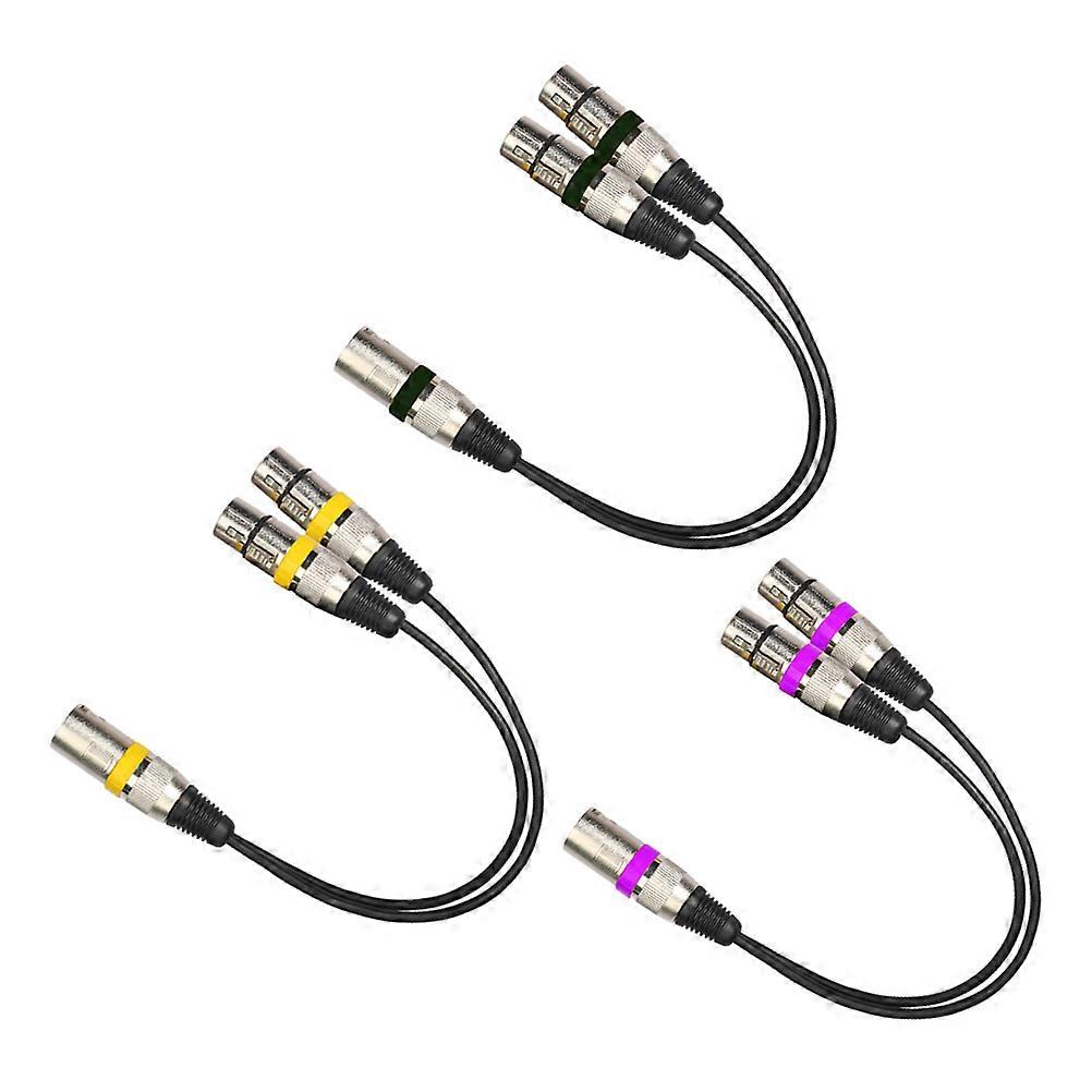 3pcs XLR Male to Female Y Splitter Cable for Balanced Audio Extension, Microphones, Mixing Consoles, Professional Audio Equipment