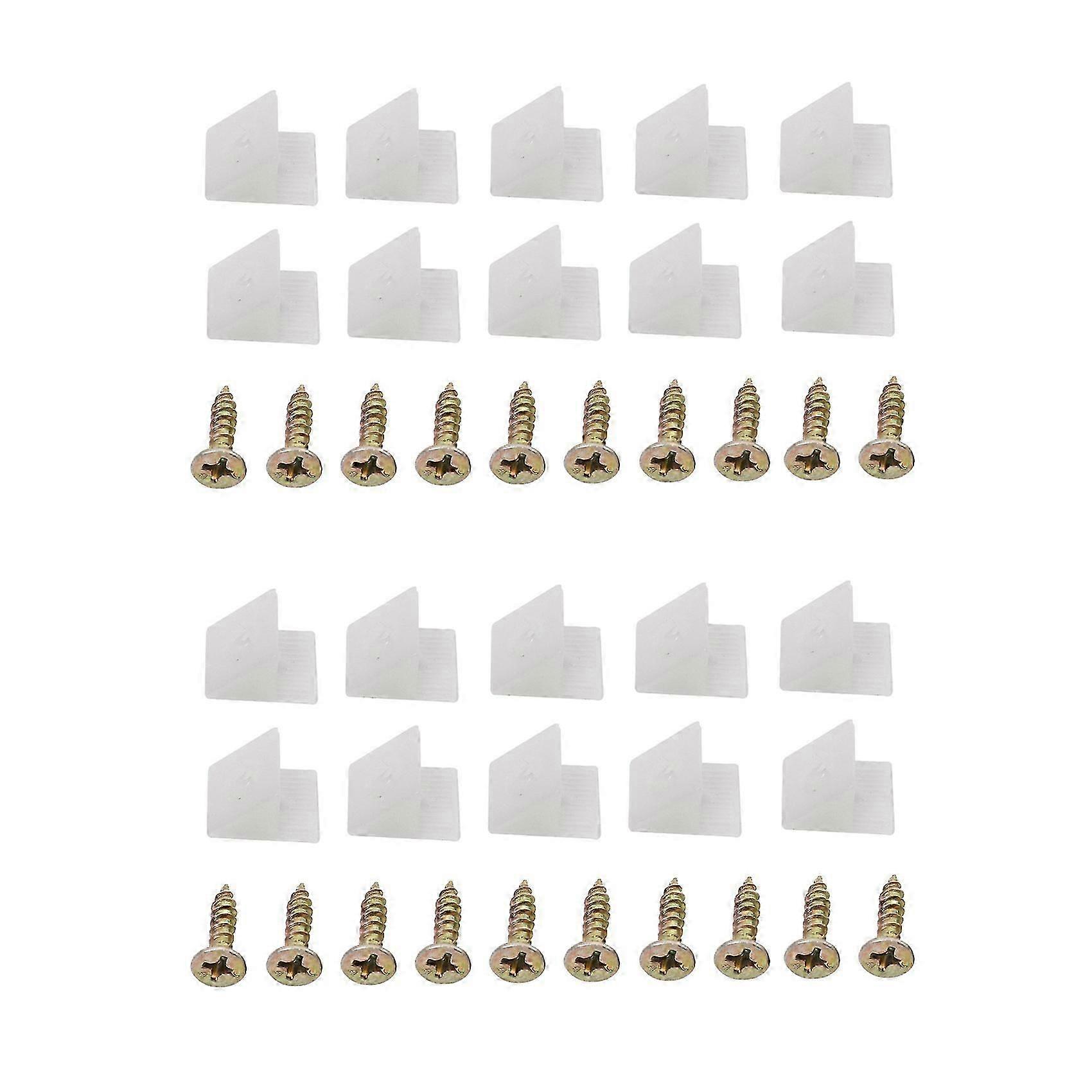 20x Furniture Chest Drawer Bottom Sagging Repair Fix Mend Mending Support Wedges Wooden Cabinet Reinforcement Kit Hardware
