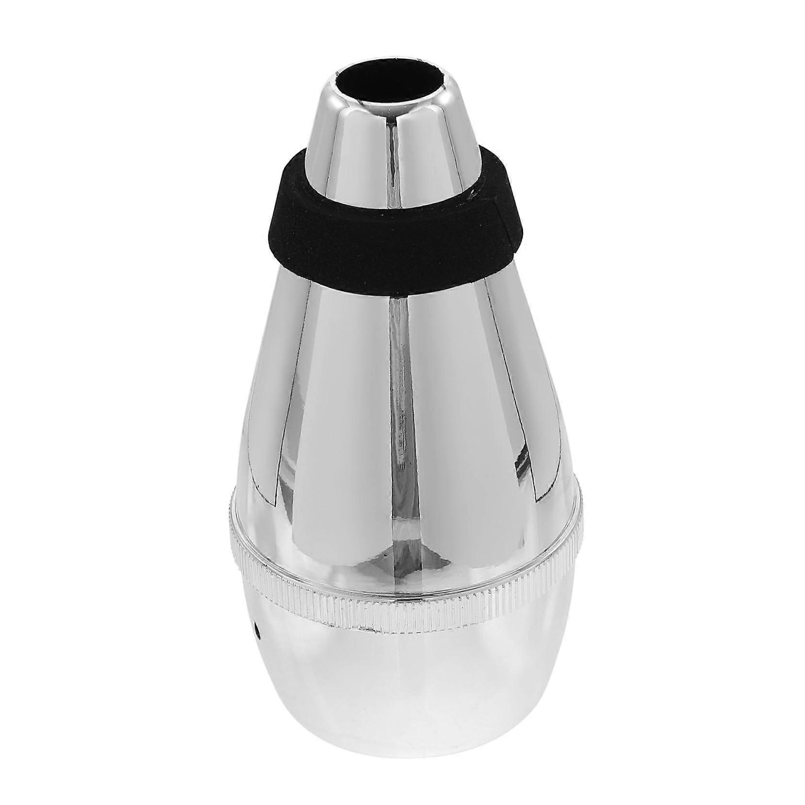 1 piece of delicate trumpet mute made of ABS material, silver, musical instrument for moody practice, suitable for beginners and professionals.
