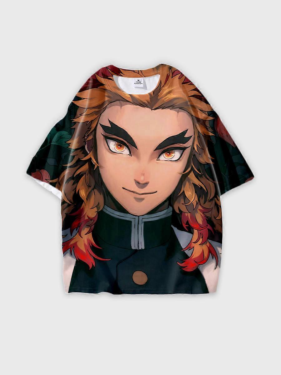 T-shirt round neck Character Pattern loose short sleeve P755