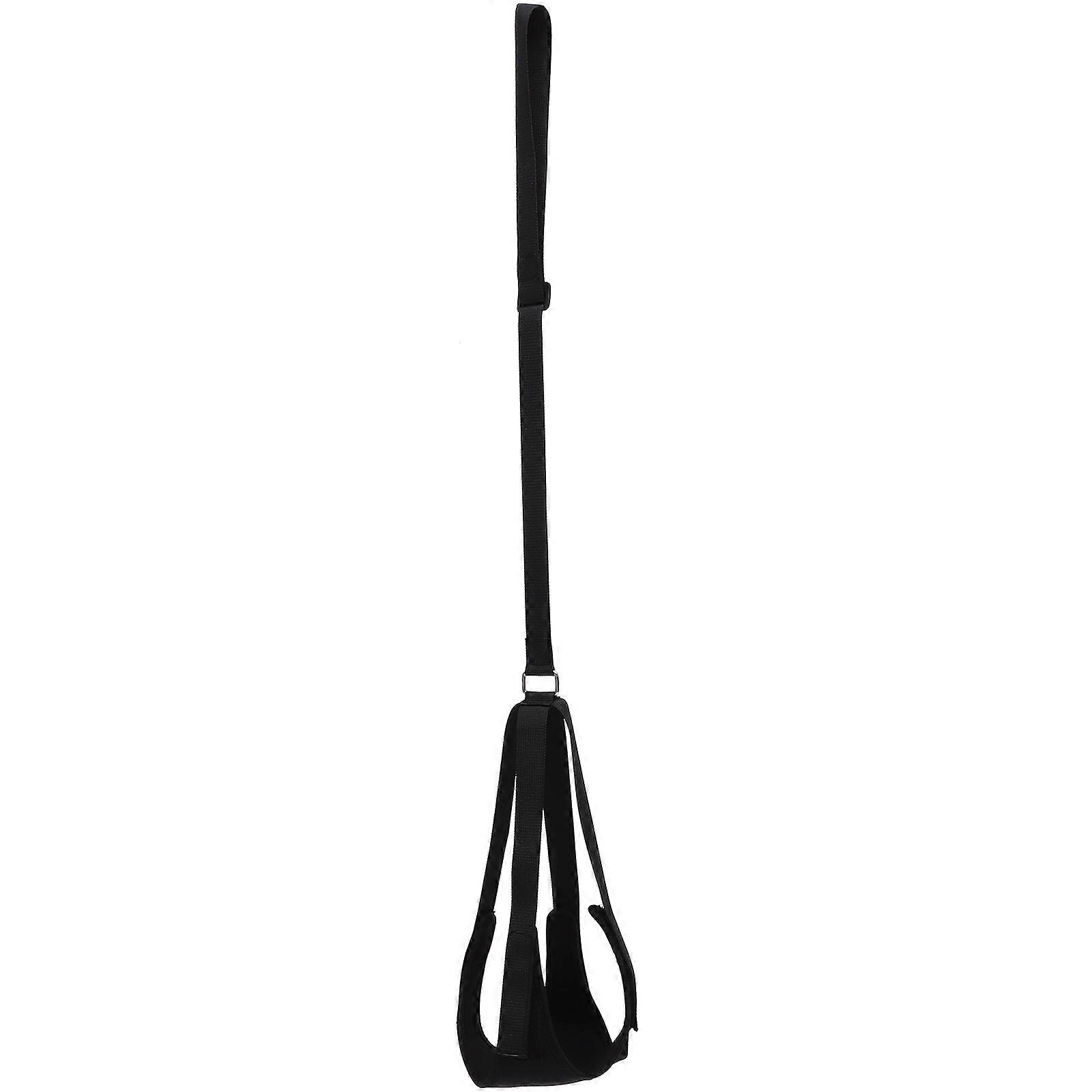 Portable Volleyball Trainer Strap for Beginner Made of Durable Nylon Black Color